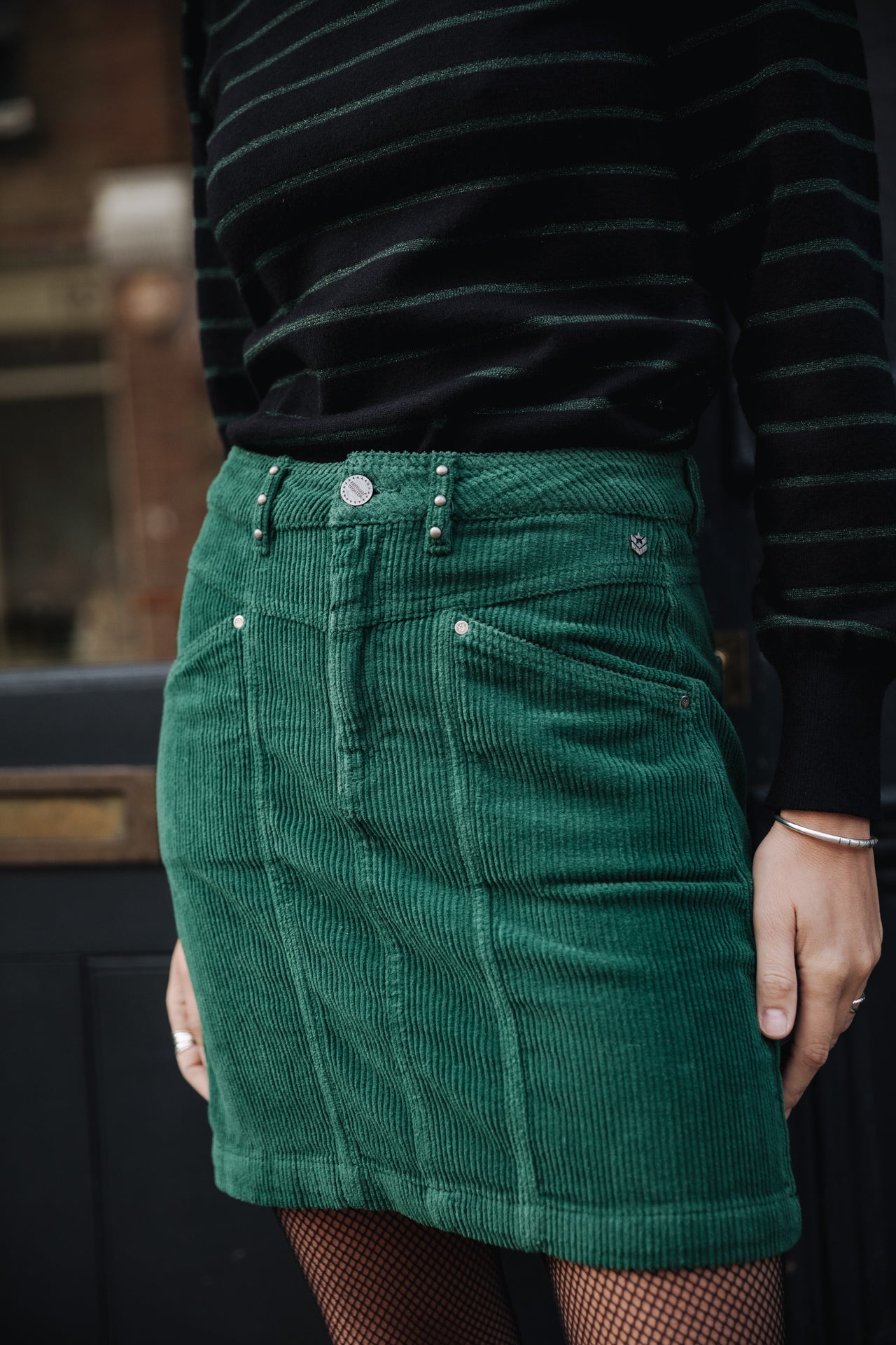 Jupe en velours Femme Zelya Veluto evergreen | Freeman T. Porter