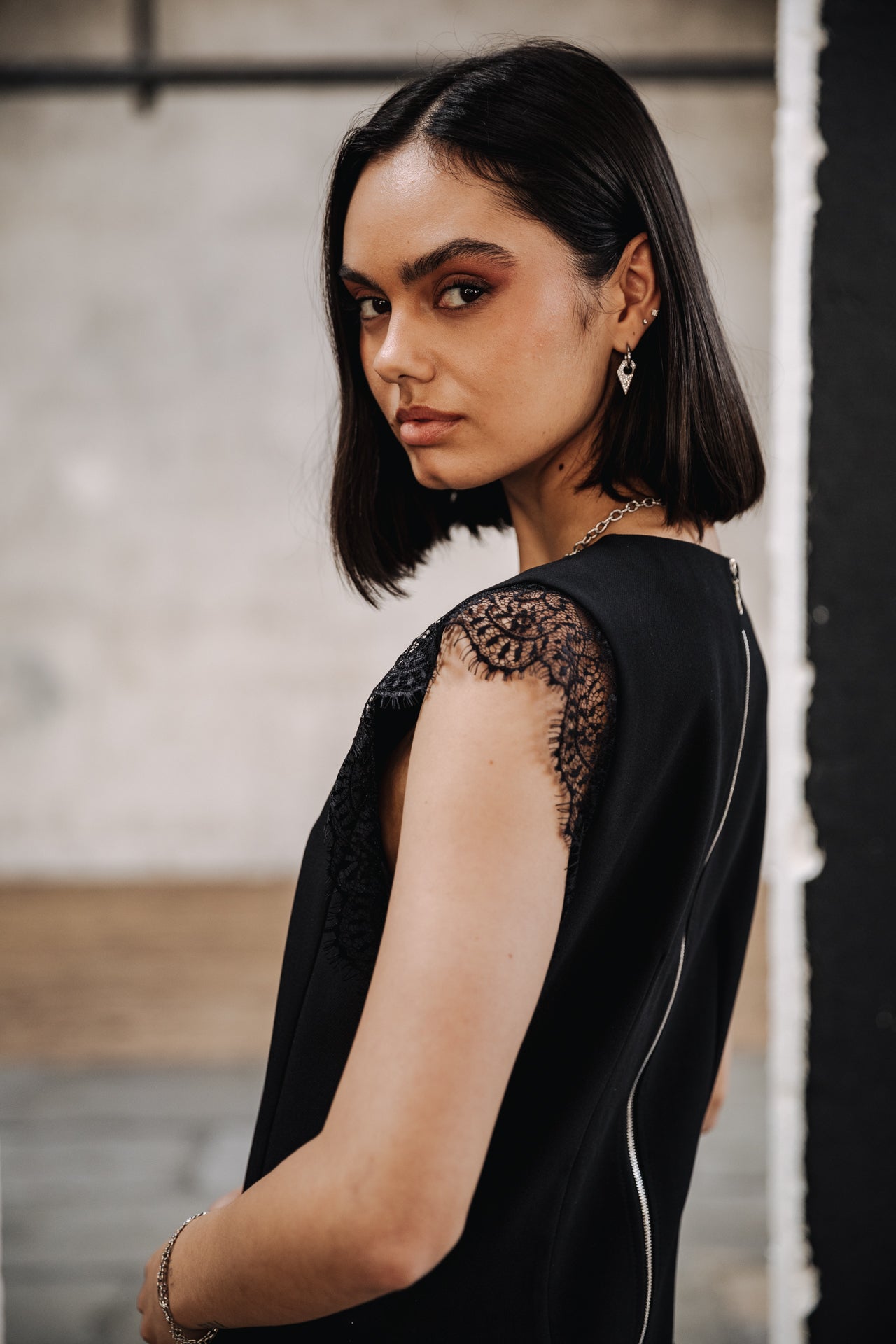 Robe courte Femme Retina Plain black | Freeman T. Porter
