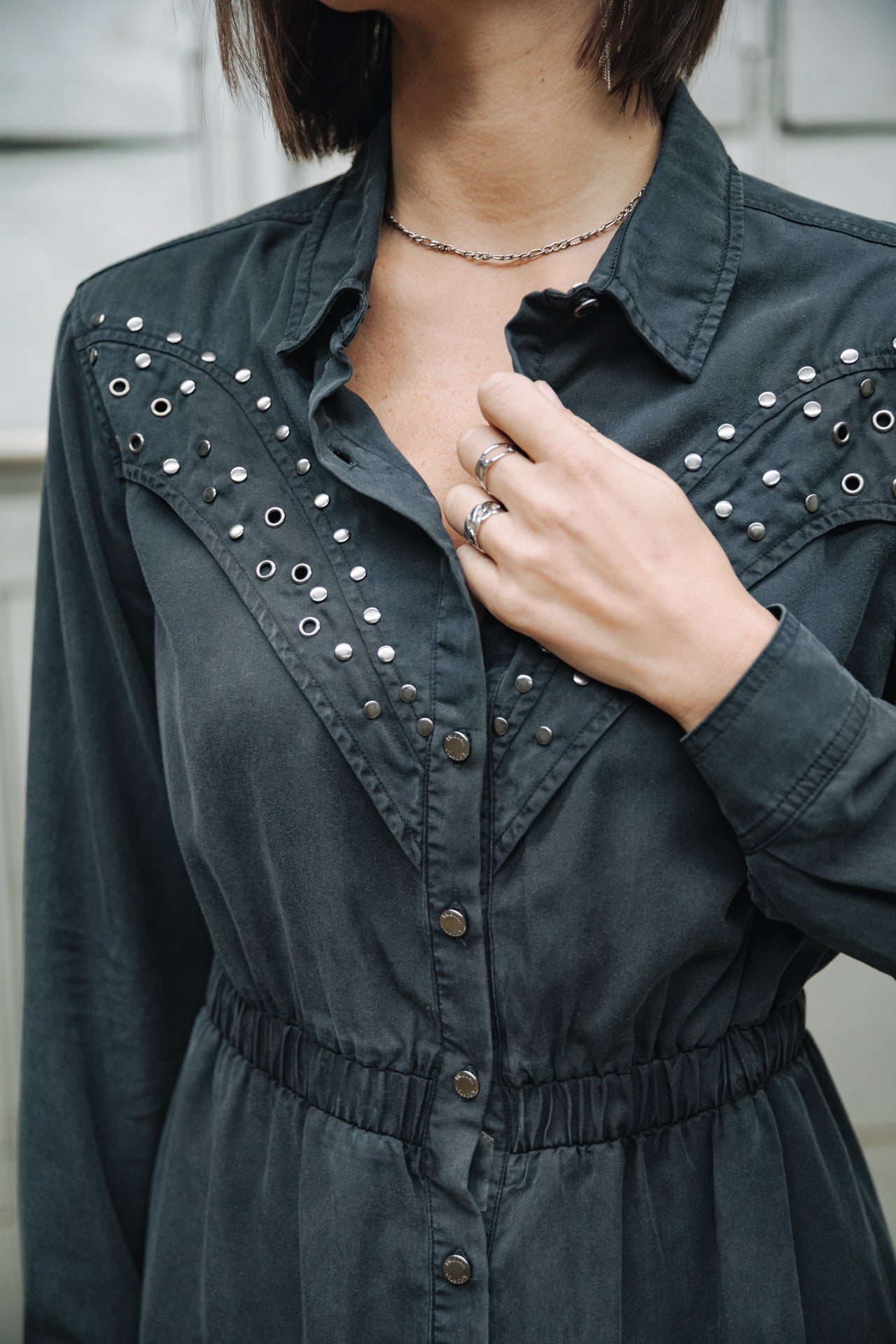 Robe chemise Femme Rodhia old black | Freeman T. Porter