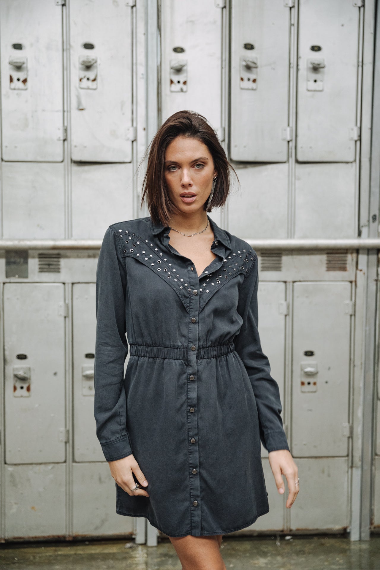 Robe chemise Femme Rodhia old black | Freeman T. Porter