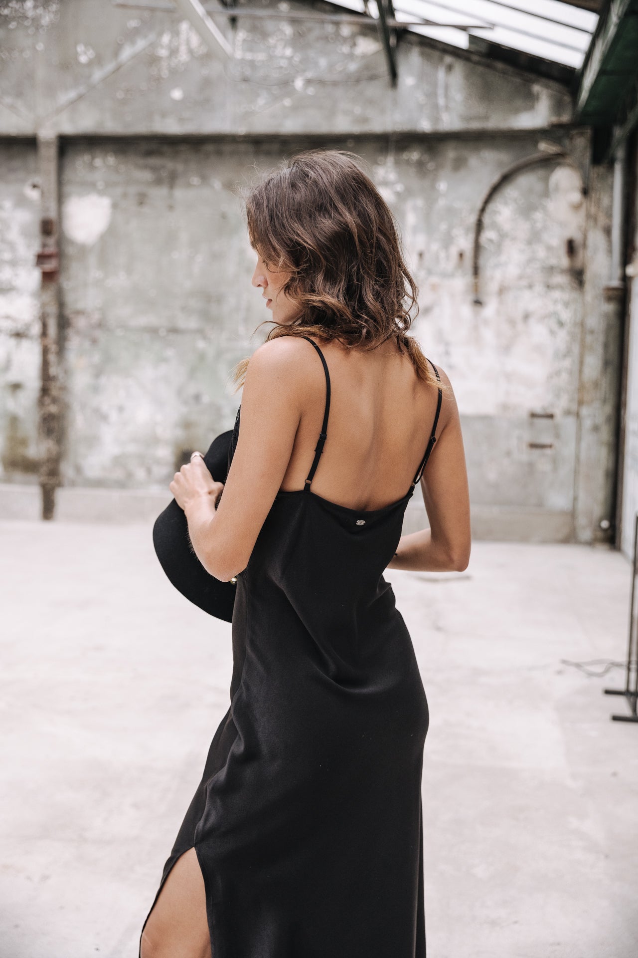 Robe longue esprit ligerie Frau Romentica Lace black | Freeman T. Porter