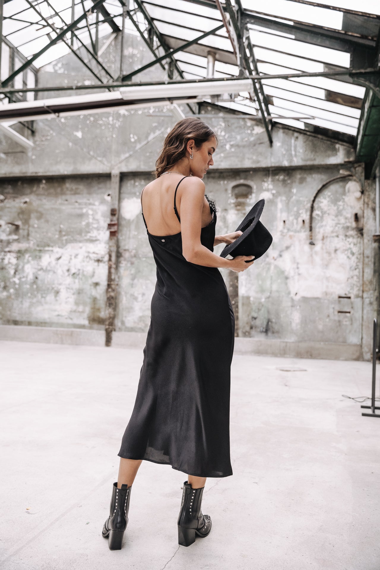Robe longue esprit ligerie Frau Romentica Lace black | Freeman T. Porter