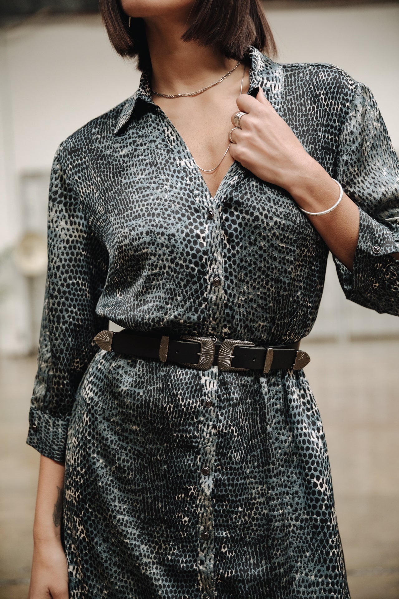 Robe longue Frau Ruffine Appaloosa storm blue | Freeman T. Porter
