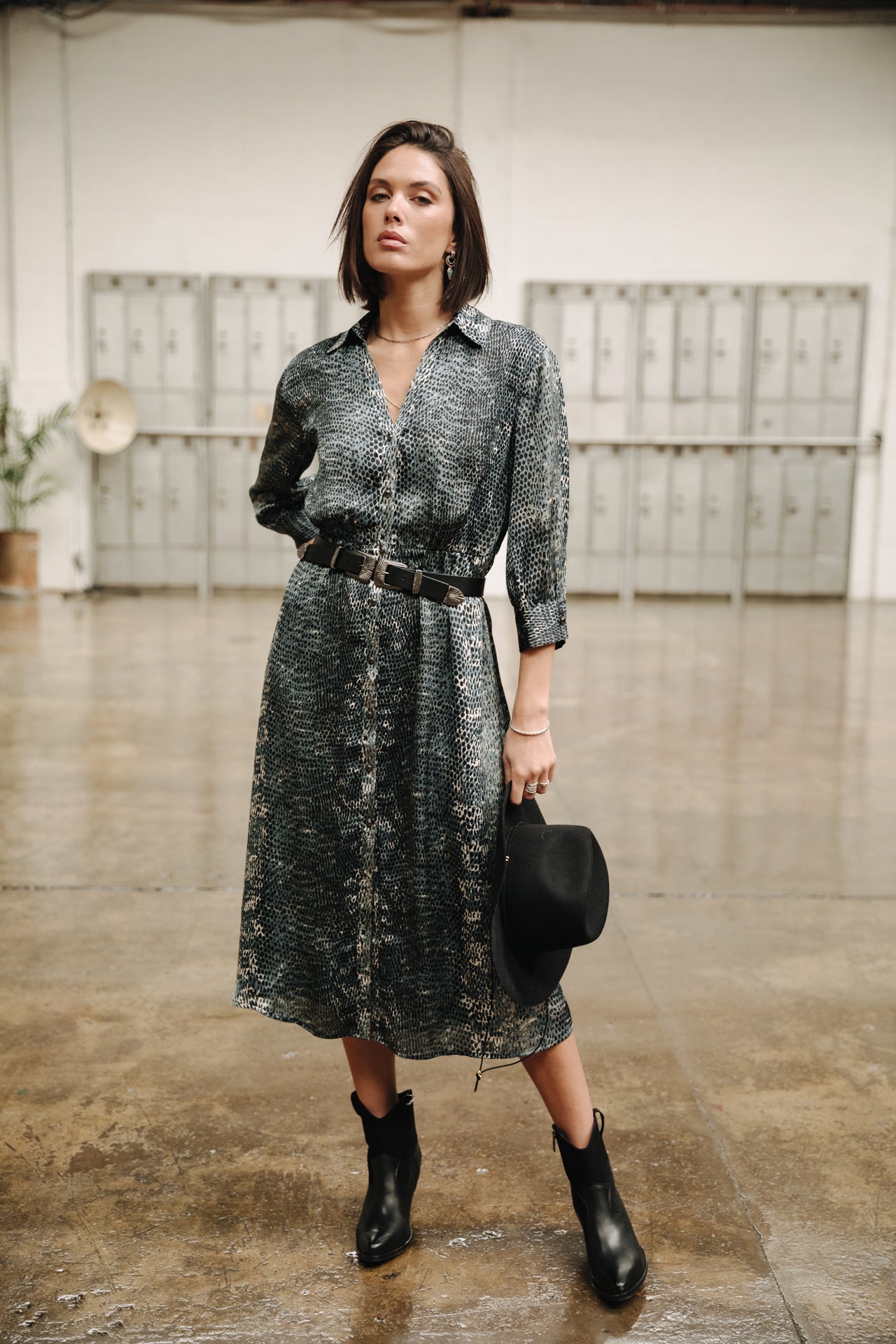 Robe longue Frau Ruffine Appaloosa storm blue | Freeman T. Porter