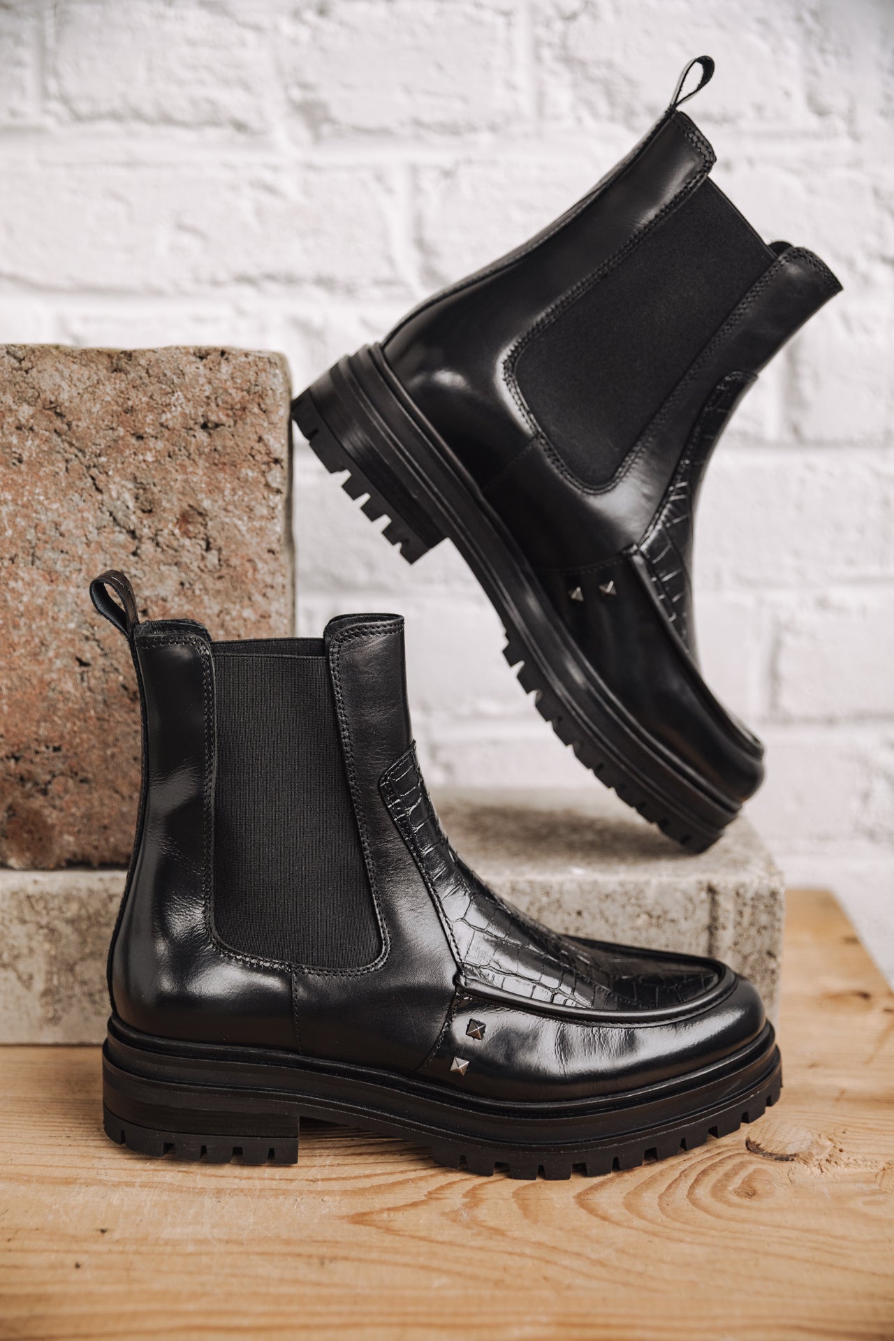 Chelsea Boots Femme Nasha Mix black | Freeman T. Porter