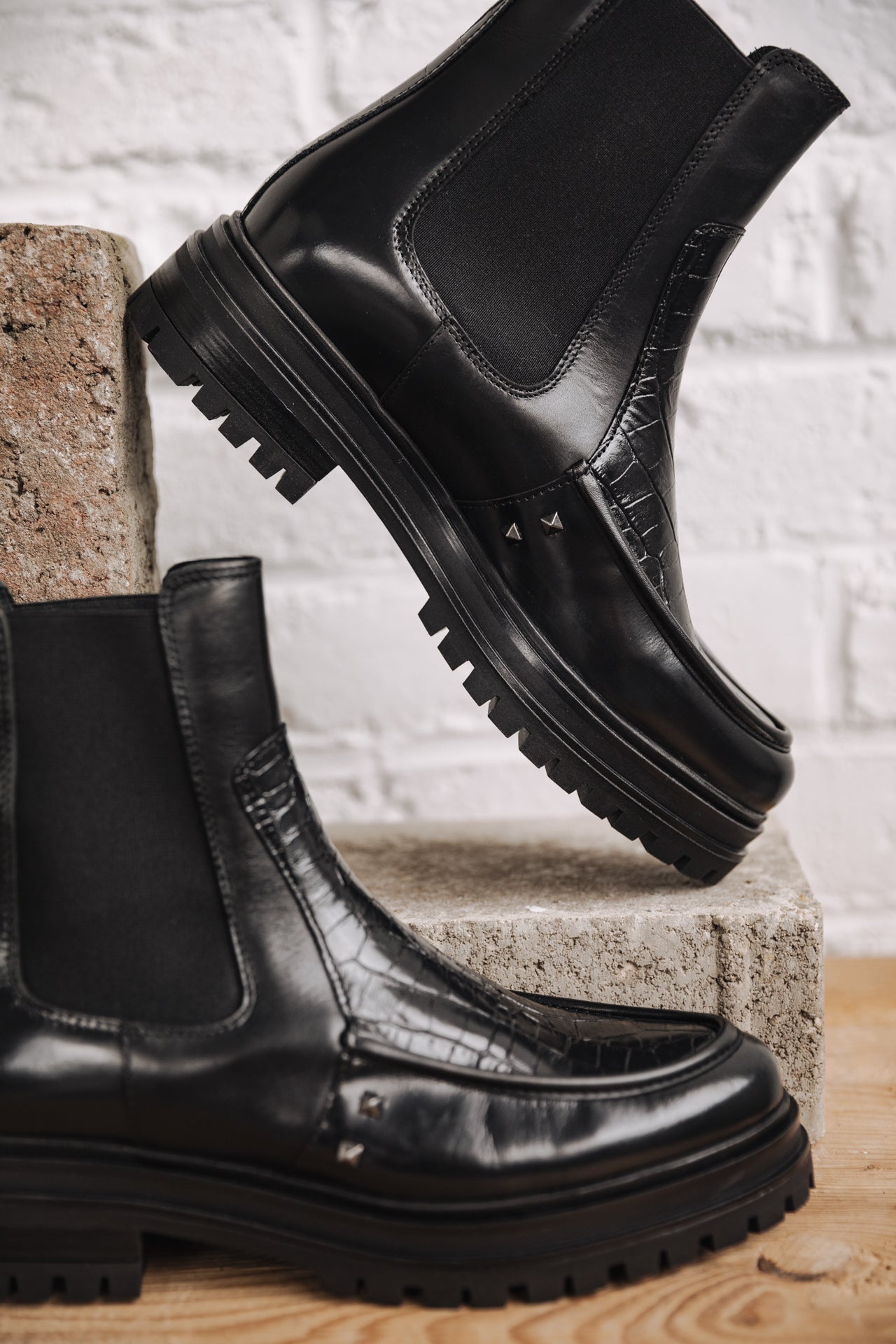 Chelsea Boots Femme Nasha Mix black | Freeman T. Porter