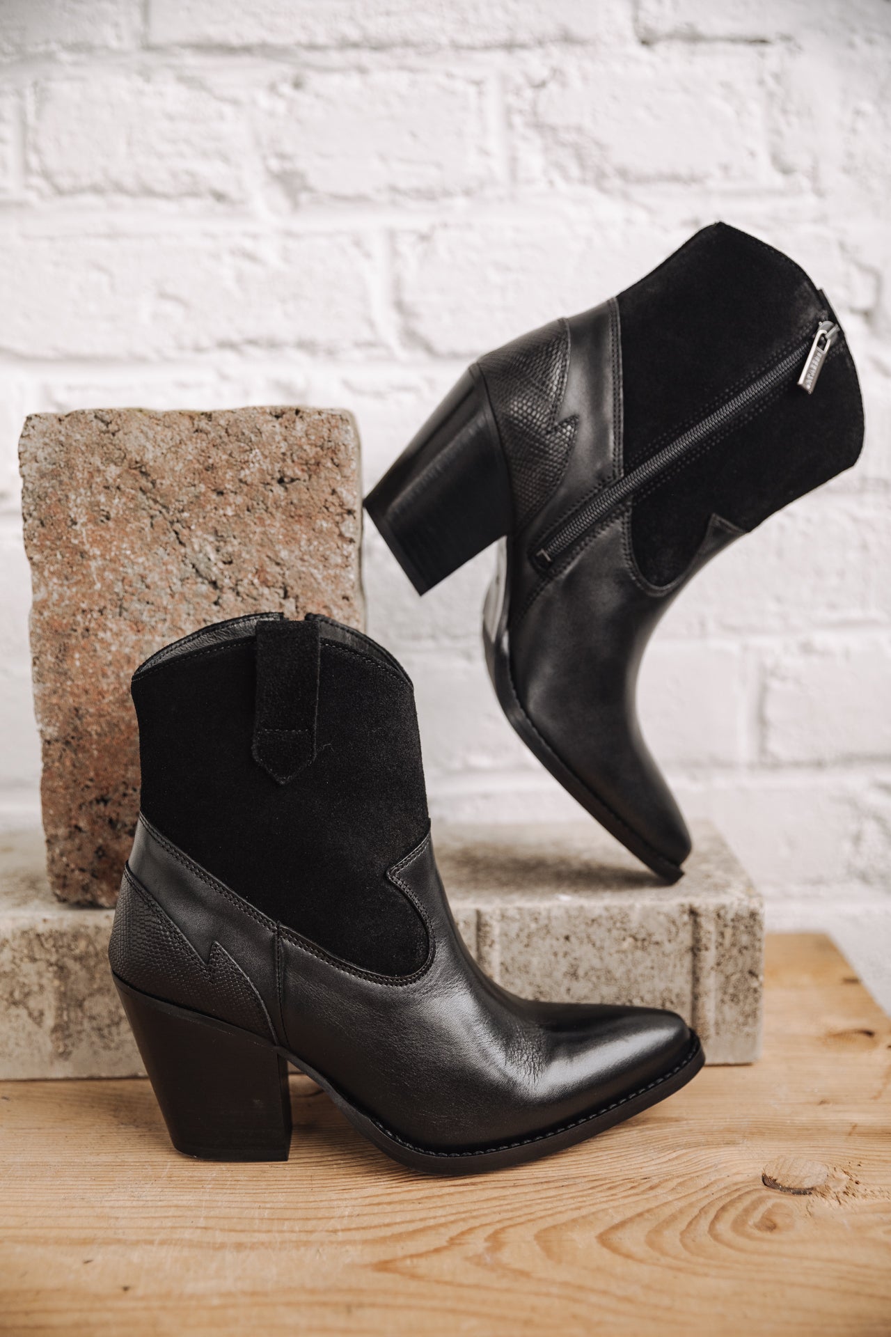 Boots Femme Luana Mix black | Freeman T. Porter
