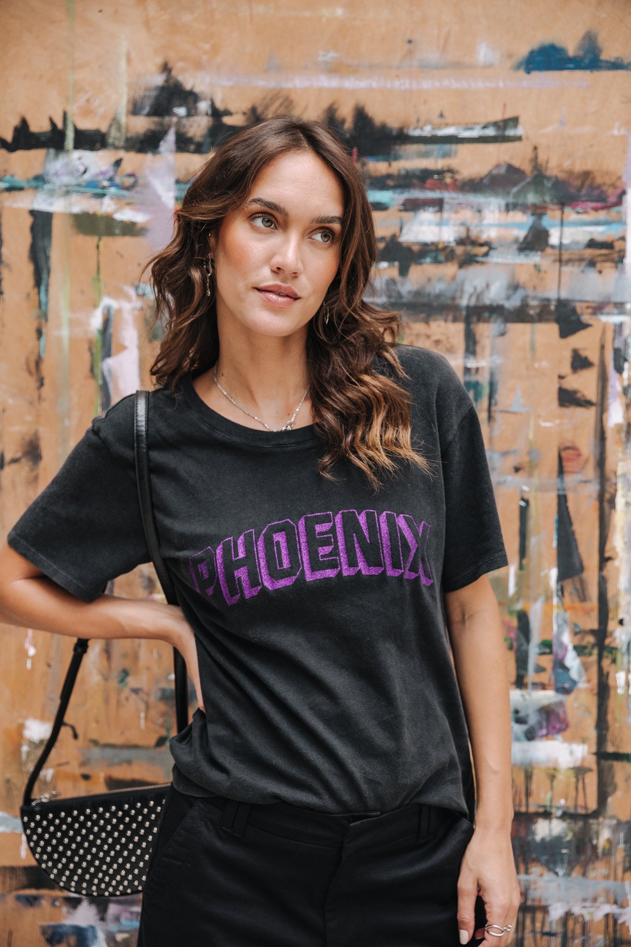 T-Shirt manches courtes Woman Suria Phoenix old black | Freeman T. Porter