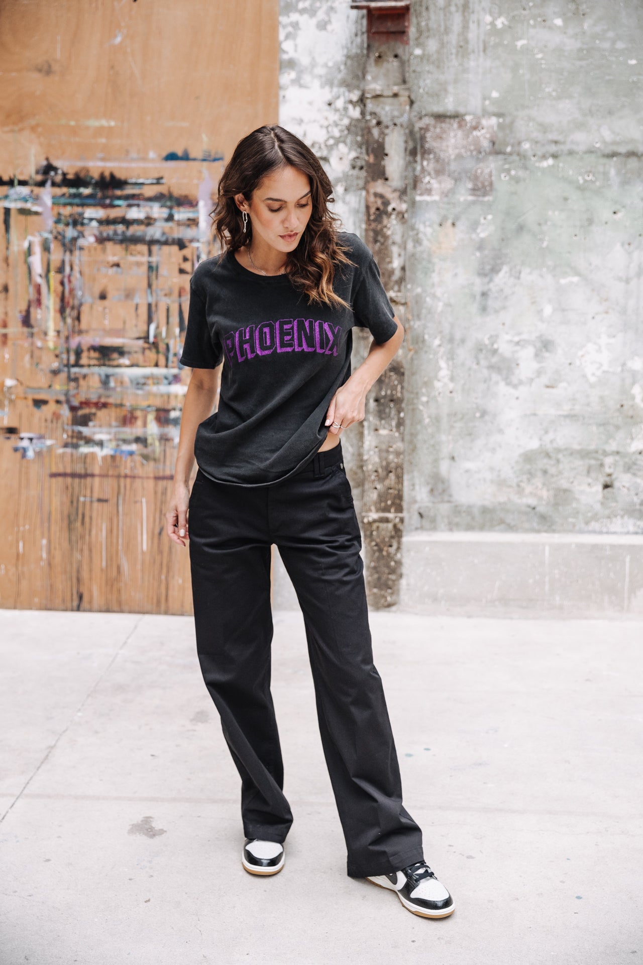 T-Shirt manches courtes Woman Suria Phoenix old black | Freeman T. Porter