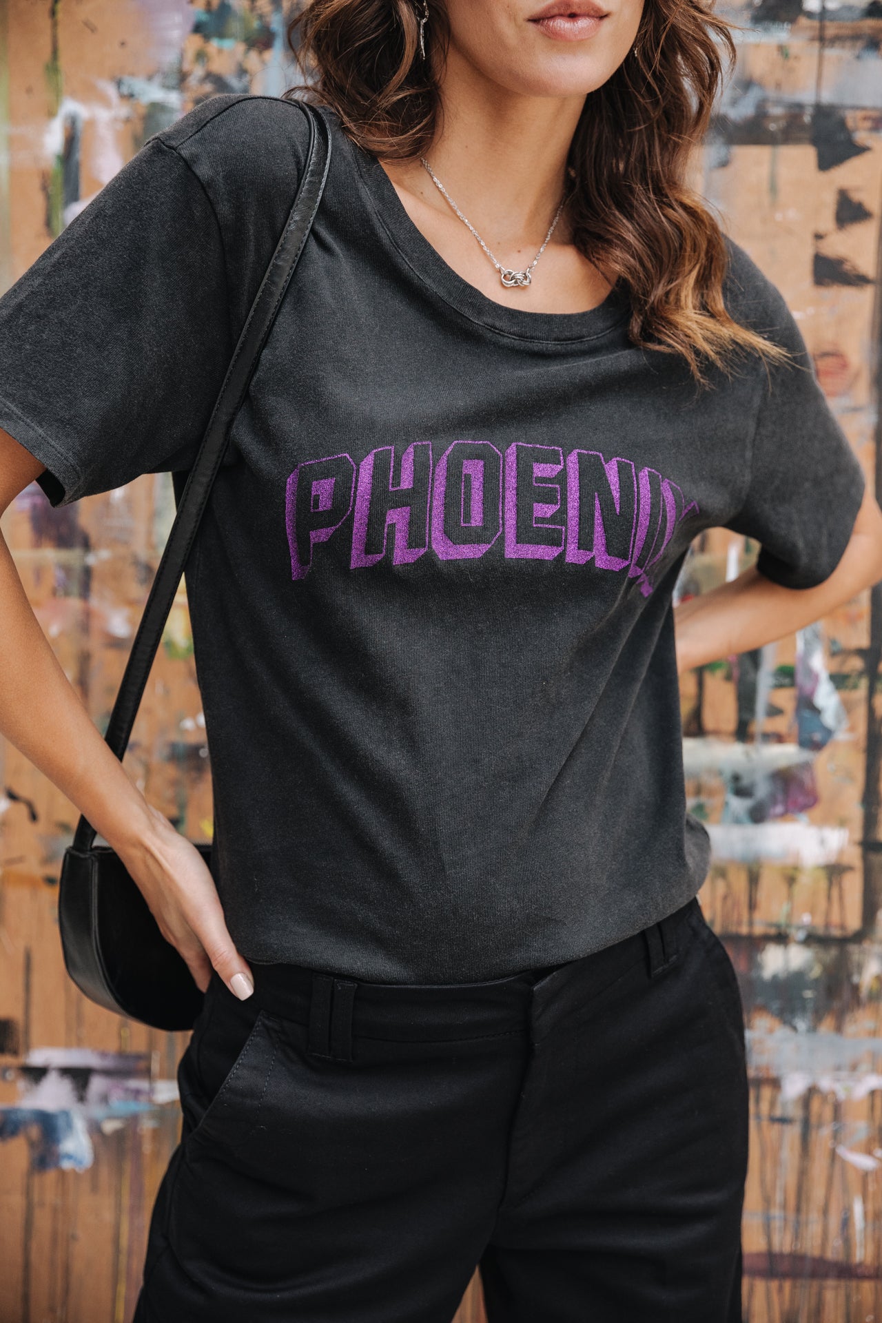 T-Shirt manches courtes Woman Suria Phoenix old black | Freeman T. Porter