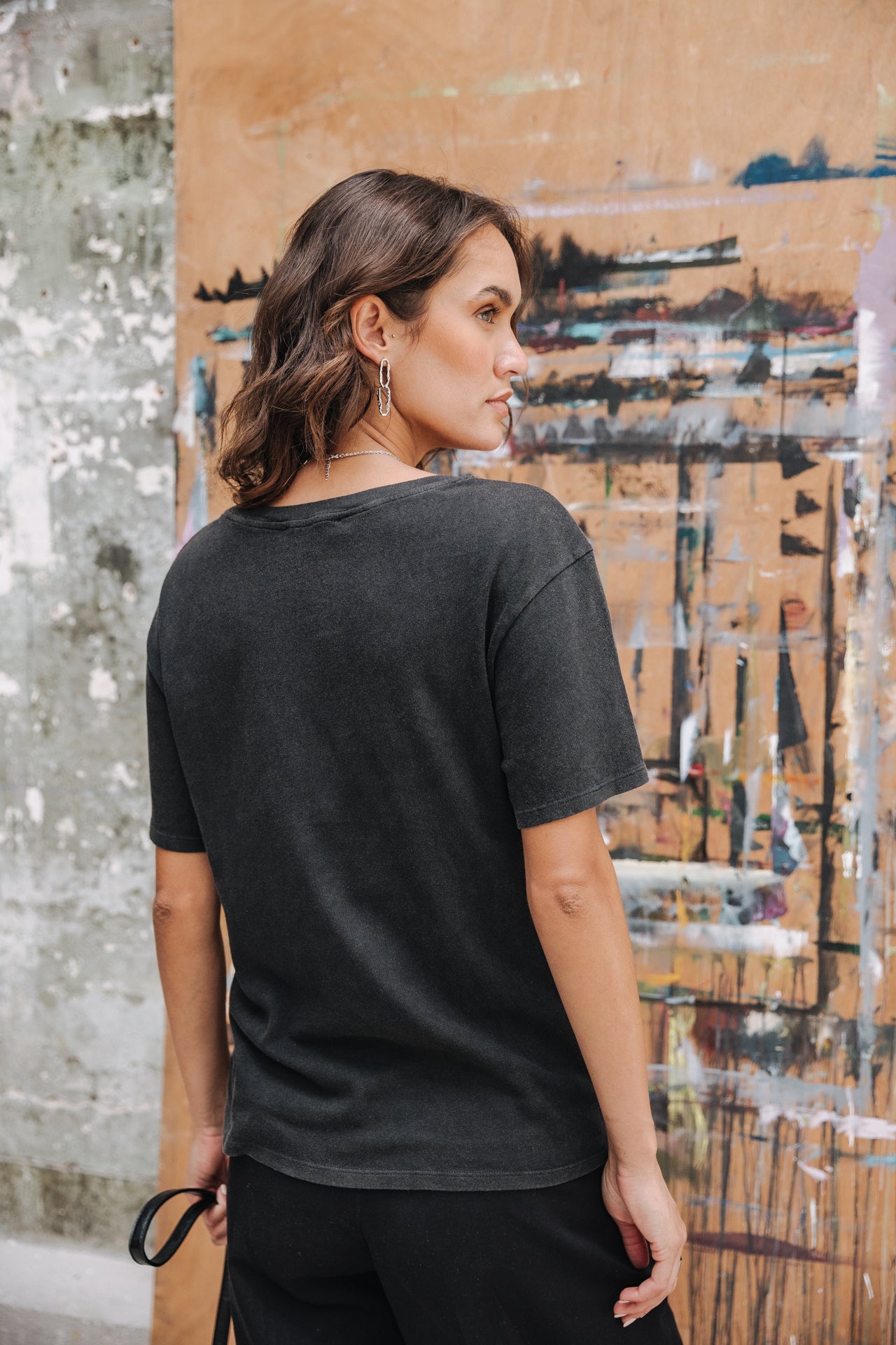 T-Shirt manches courtes Woman Suria Phoenix old black | Freeman T. Porter