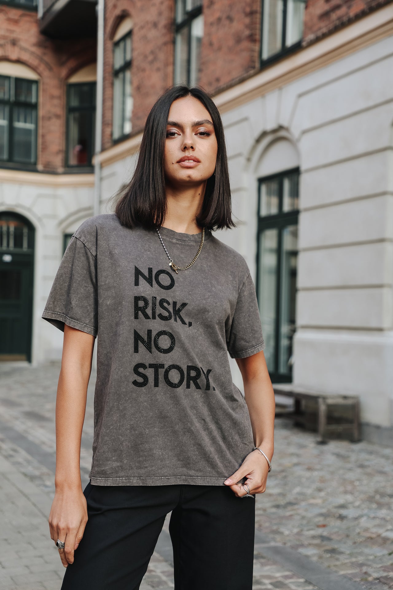 T-Shirt manches courtes Femme Suria Message thunderstorm | Freeman T. Porter