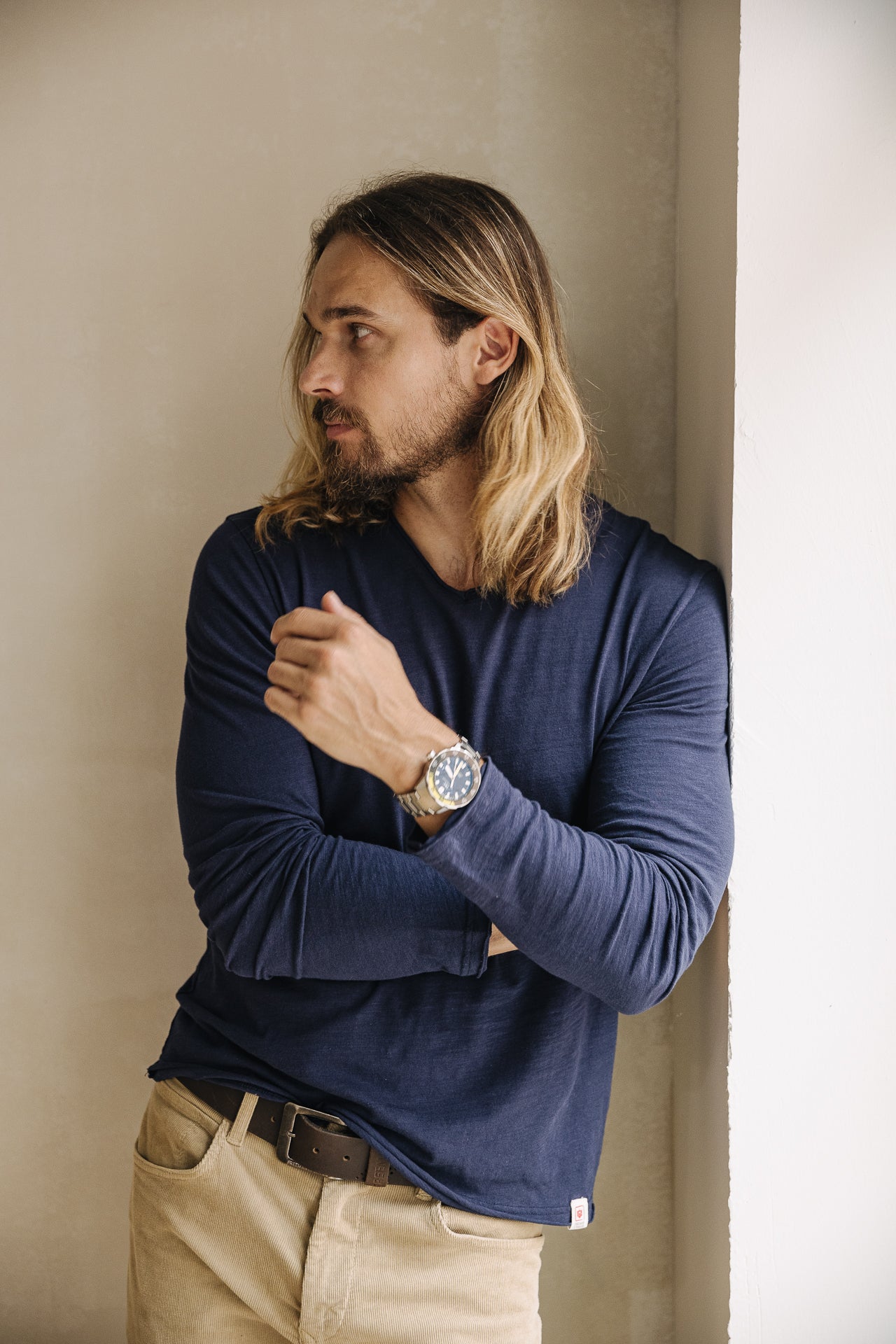 T-shirt Homme Leandro Kansas naval blue | Freeman T. Porter