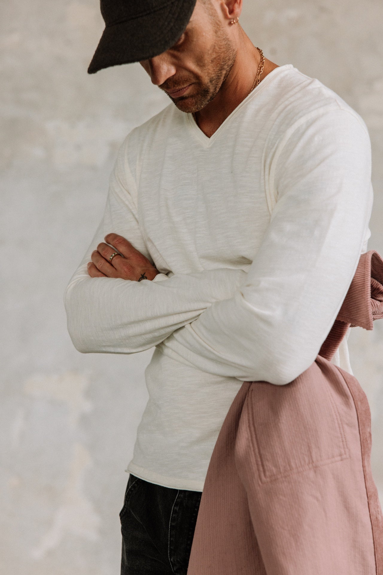T-Shirt en jersey flammé Homme Leandro ML Kansas off white | Freeman T. Porter