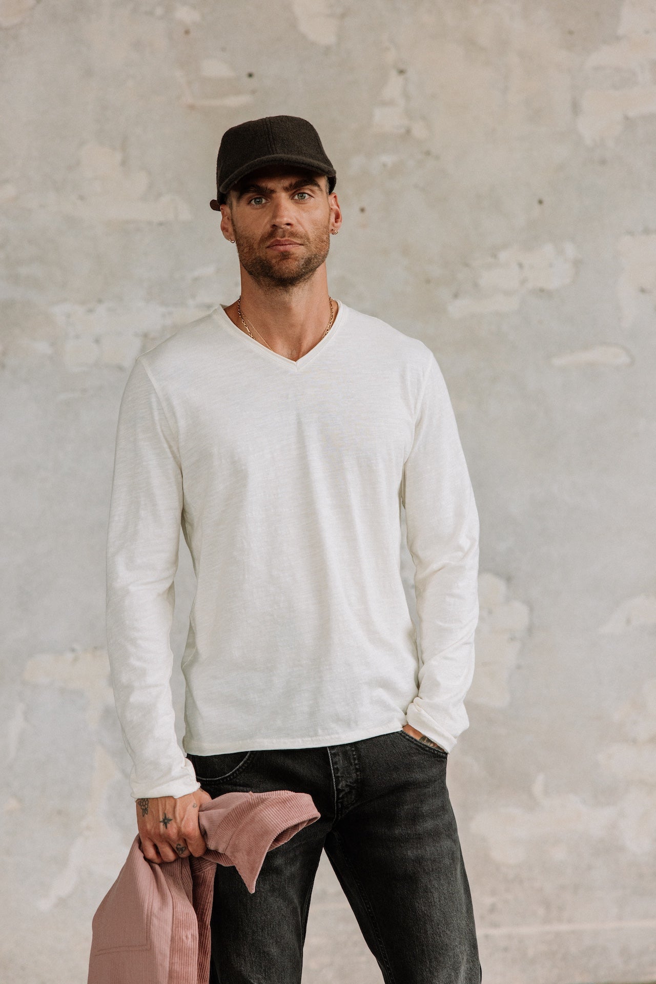 T-shirt en jersey flammé Hombres Leandro ML Kansas off white | Freeman T. Porter