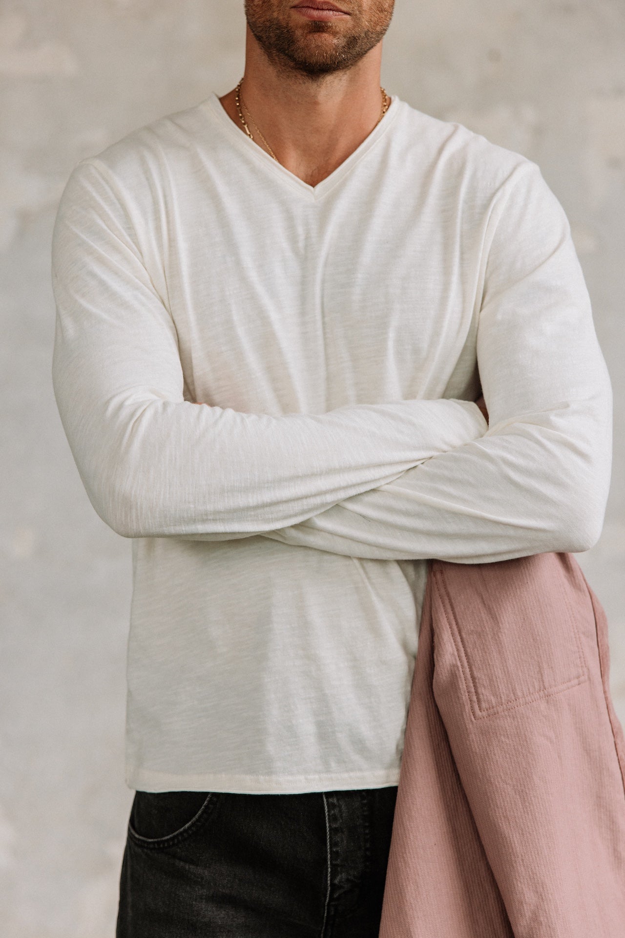 T-shirt en jersey flammé Hombres Leandro ML Kansas off white | Freeman T. Porter