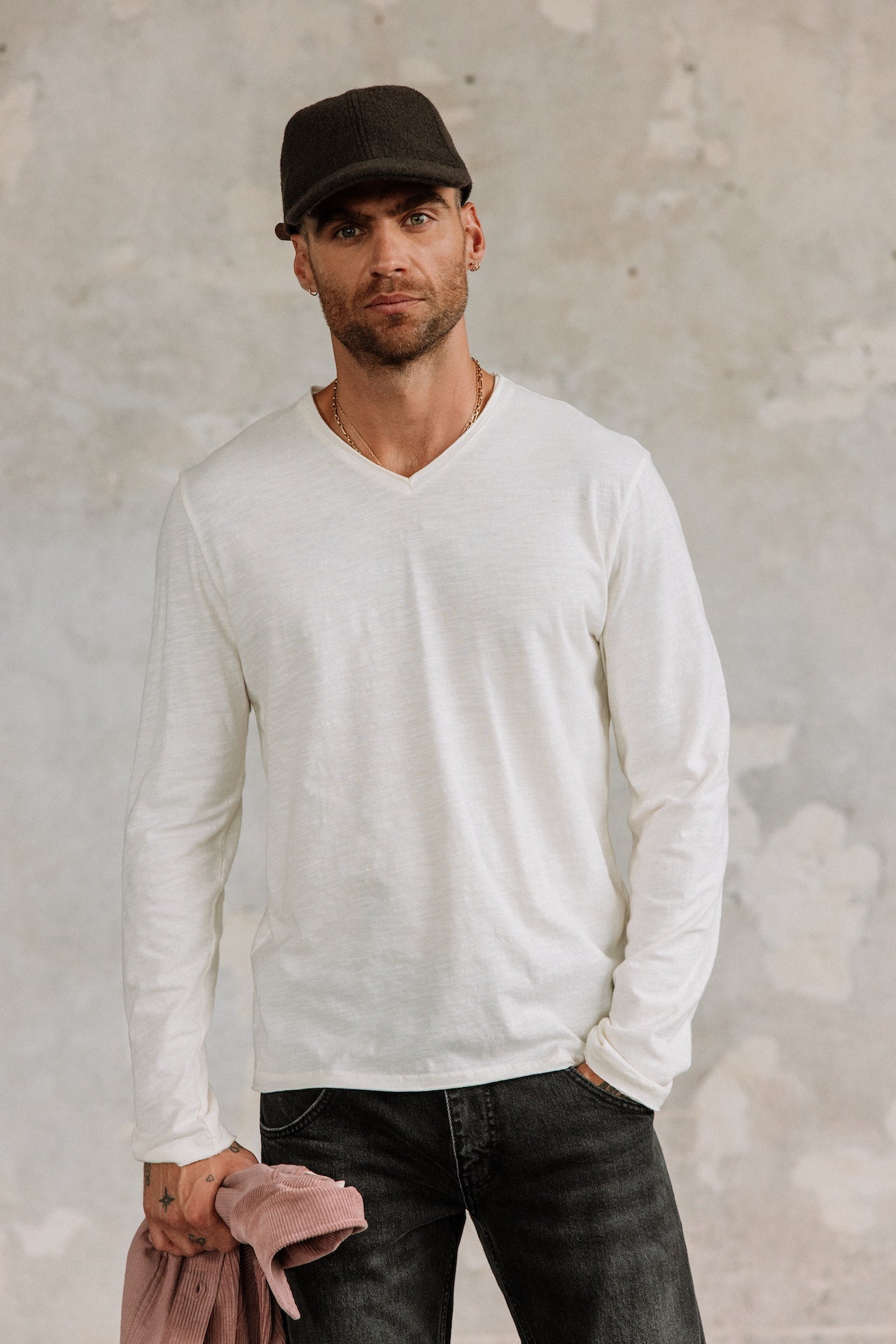 T-shirt en jersey flammé Hombres Leandro ML Kansas off white | Freeman T. Porter