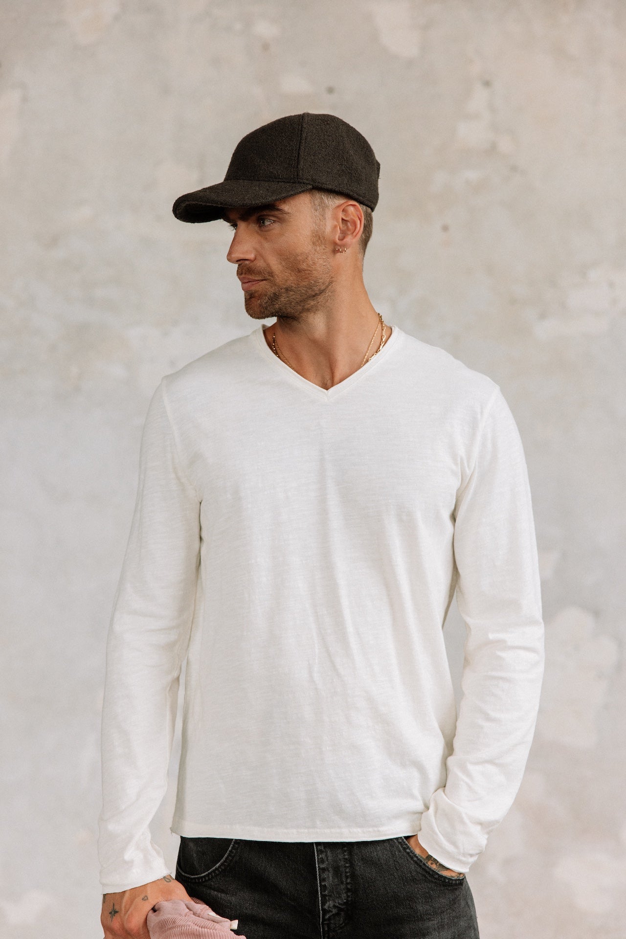 T-shirt en jersey flammé Hombres Leandro ML Kansas off white | Freeman T. Porter