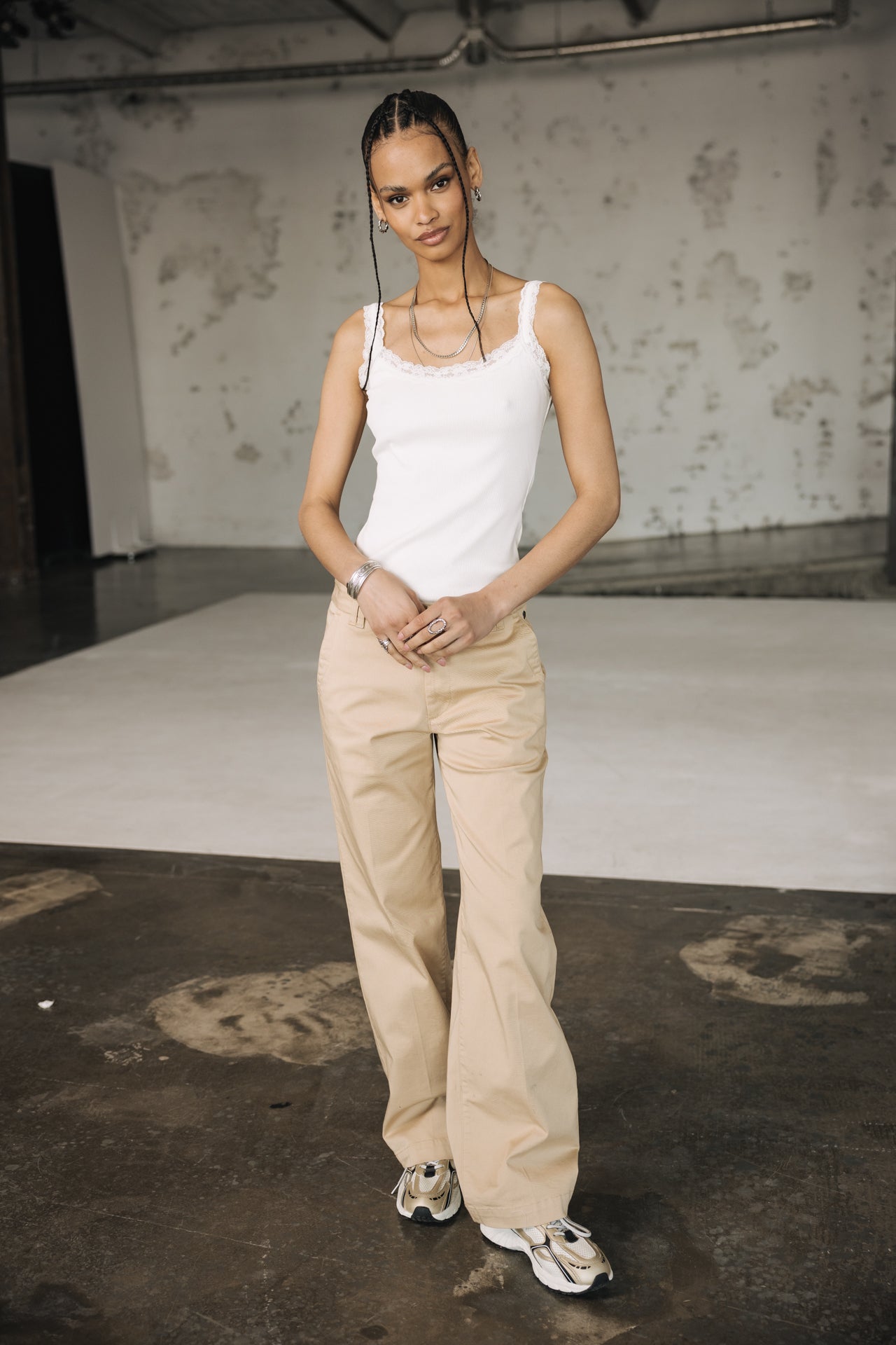 Lace tank top Women Dansy Lace white | Freeman T. Porter