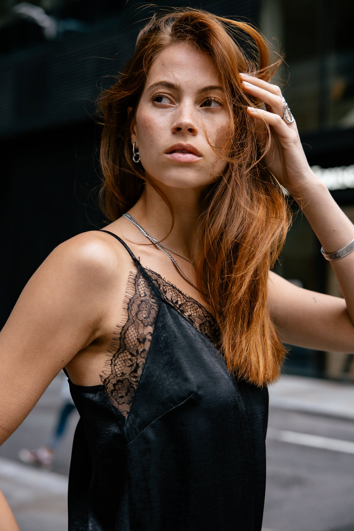 Top bretelles Femme Selia Bicolor black | Freeman T. Porter