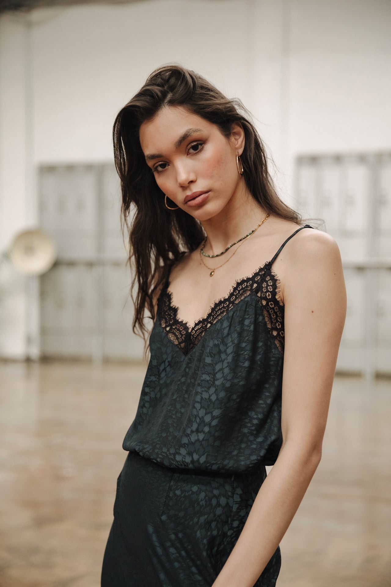 Top bretelles Mujer Selia Jacquard storm blue | Freeman T. Porter