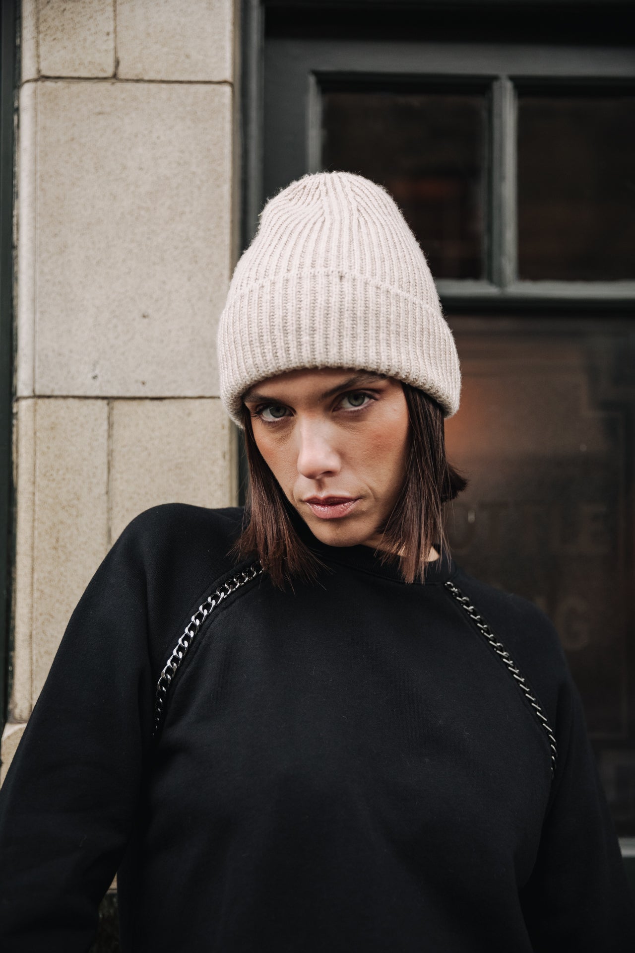 Sweat col rond Woman Sorina Chain black | Freeman T. Porter