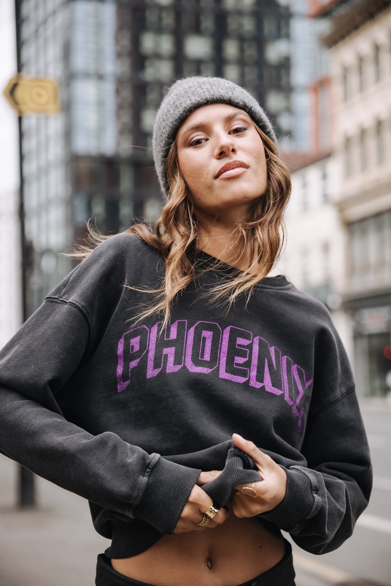 Sweat col rond Femme Solene Phoenix old black | Freeman T. Porter