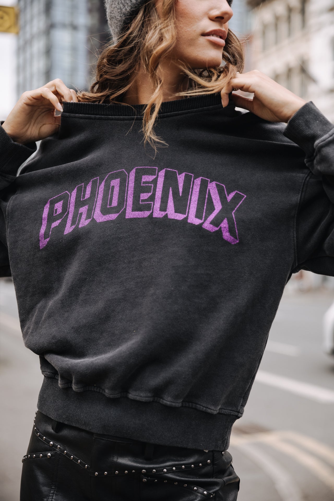 Sweat col rond Femme Solene Phoenix old black | Freeman T. Porter