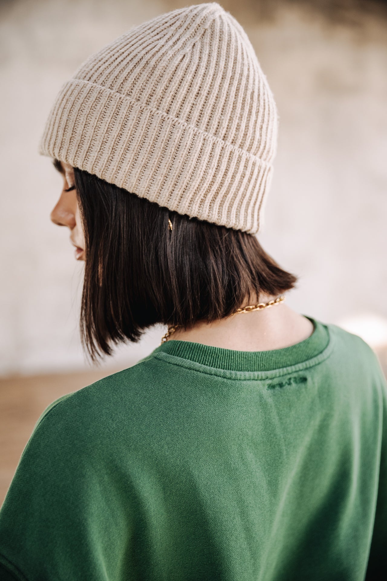 Sweat col rond Femme Solene Chicago Outline evergreen | Freeman T. Porter