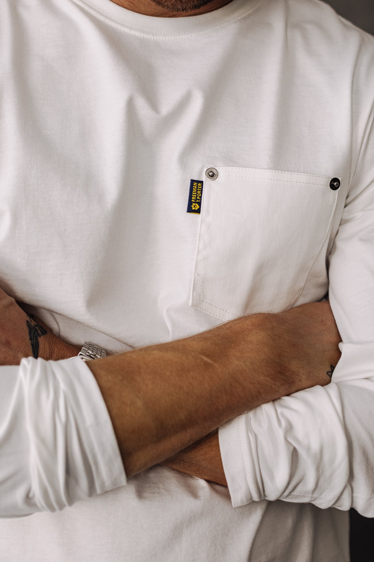T-Shirt manches longues Men Tony Madison off white | Freeman T. Porter