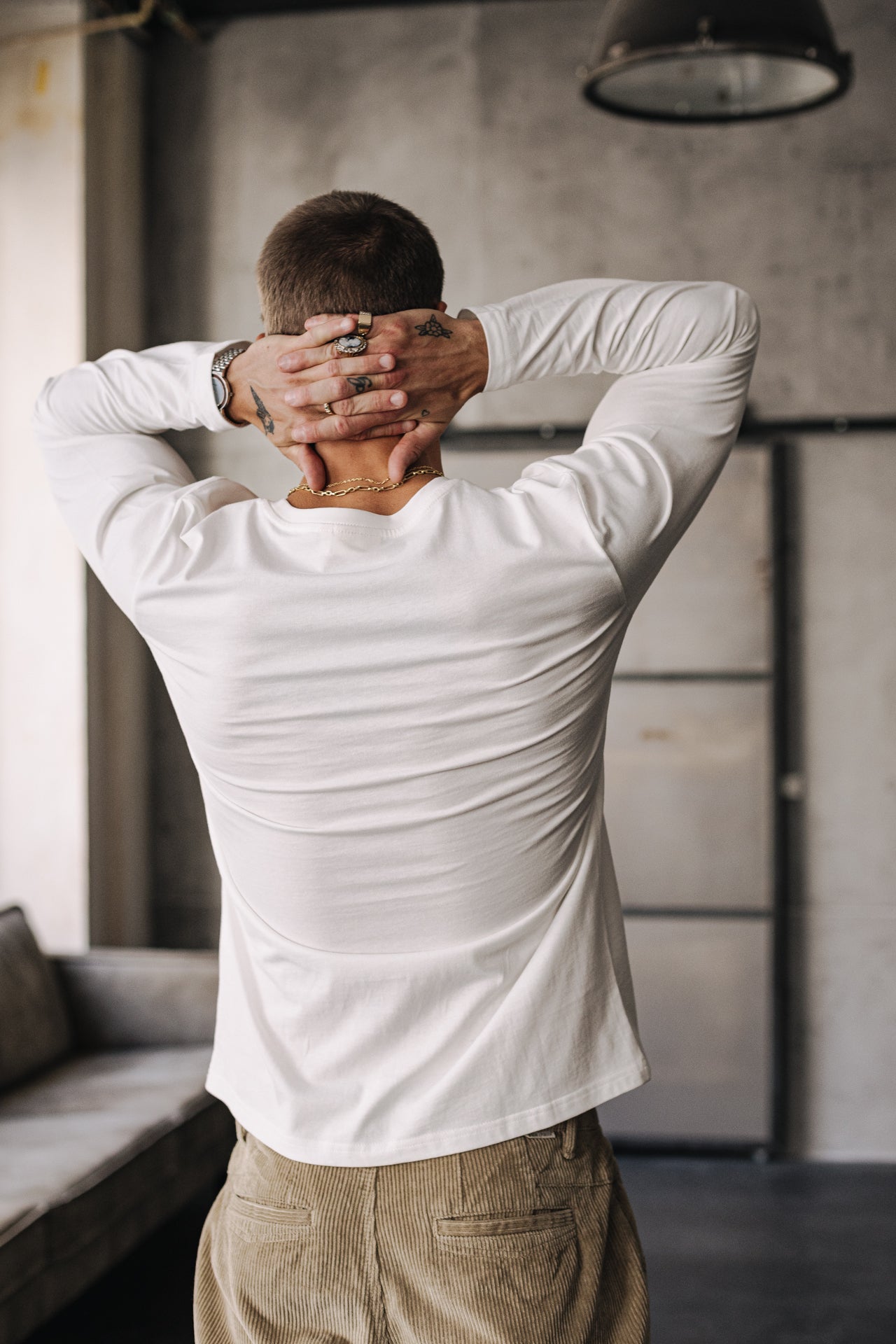 T-Shirt manches longues Hombres Tony Madison off white | Freeman T. Porter