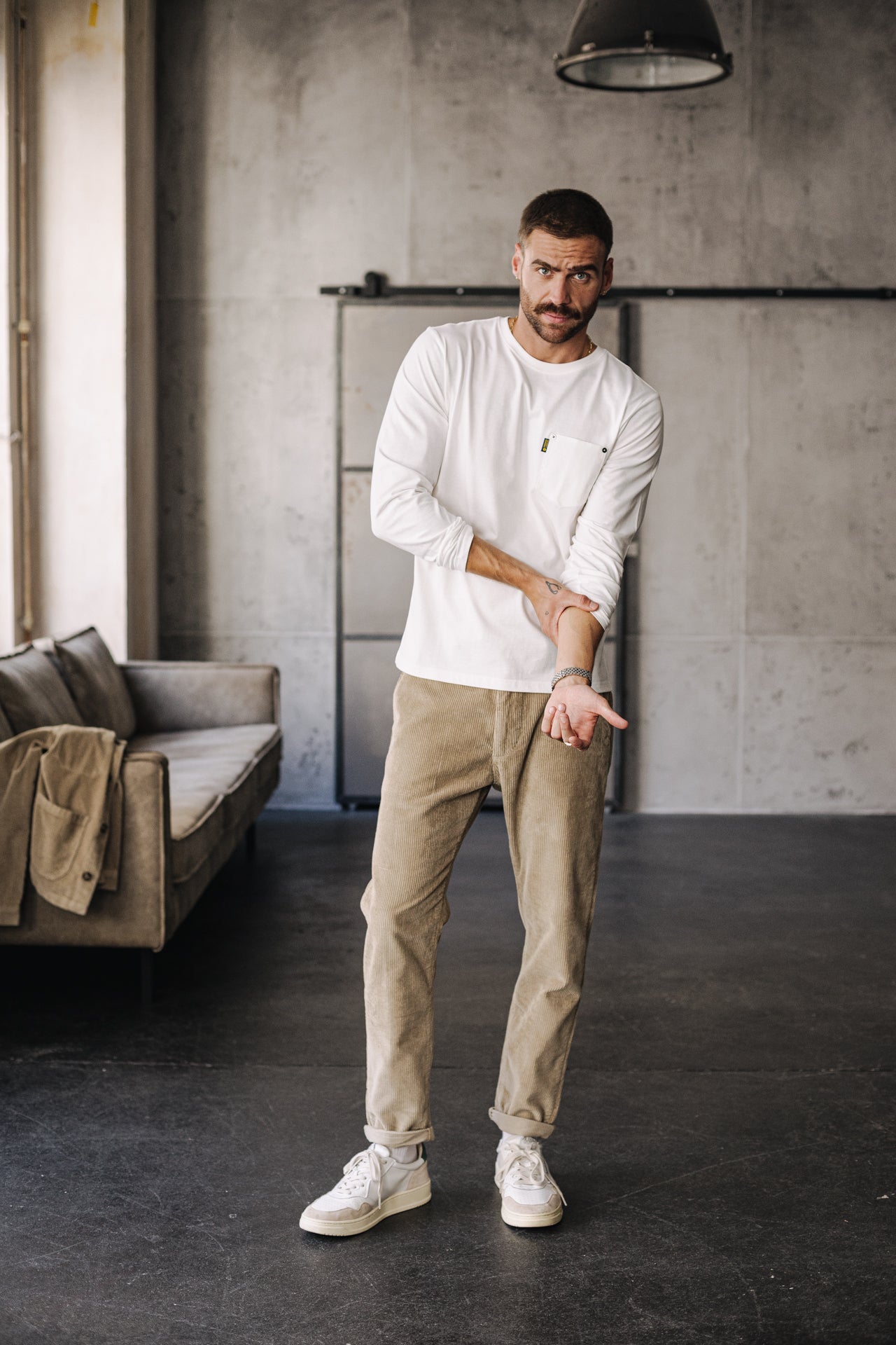T-Shirt manches longues Hombres Tony Madison off white | Freeman T. Porter