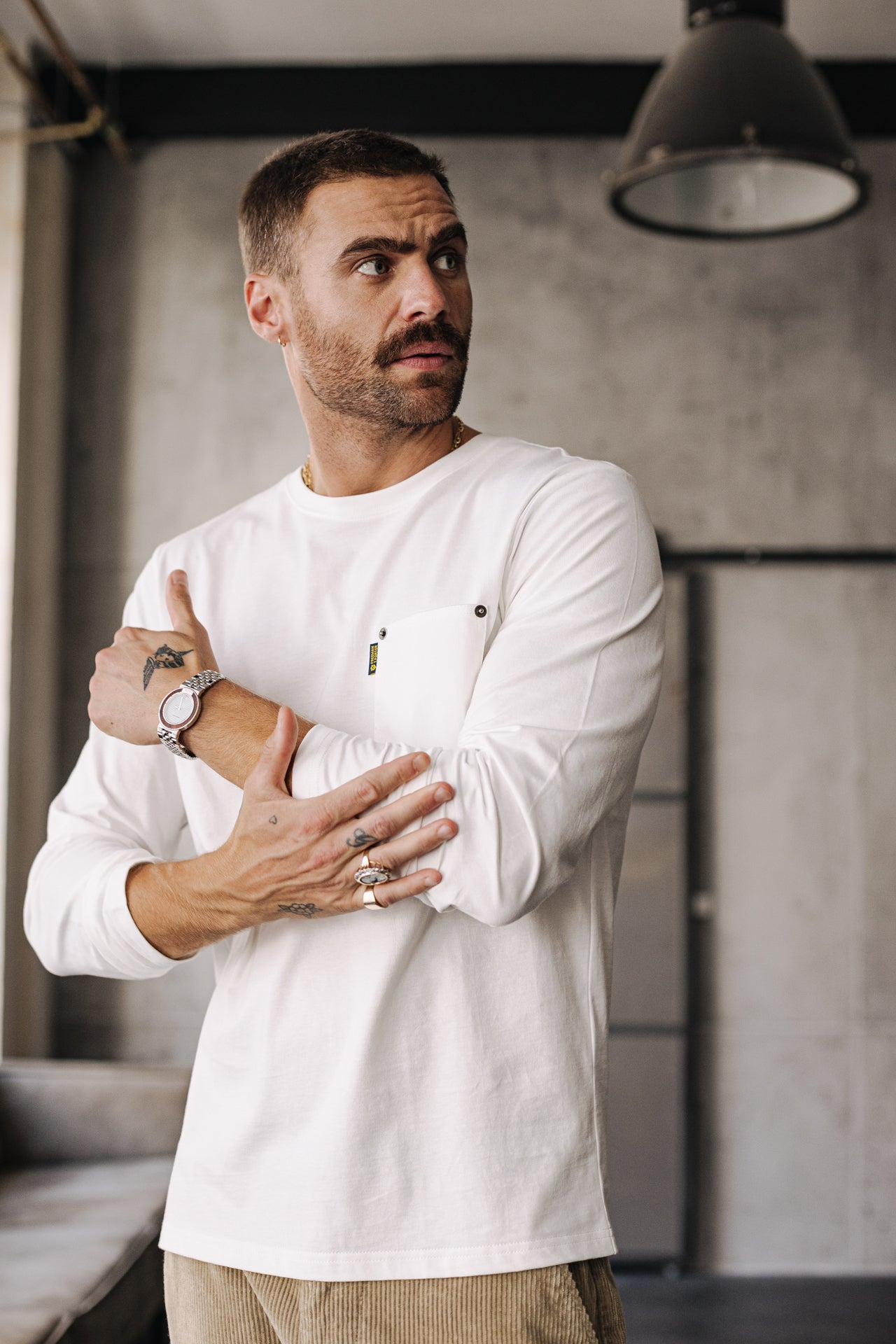 T-Shirt manches longues Hombres Tony Madison off white | Freeman T. Porter