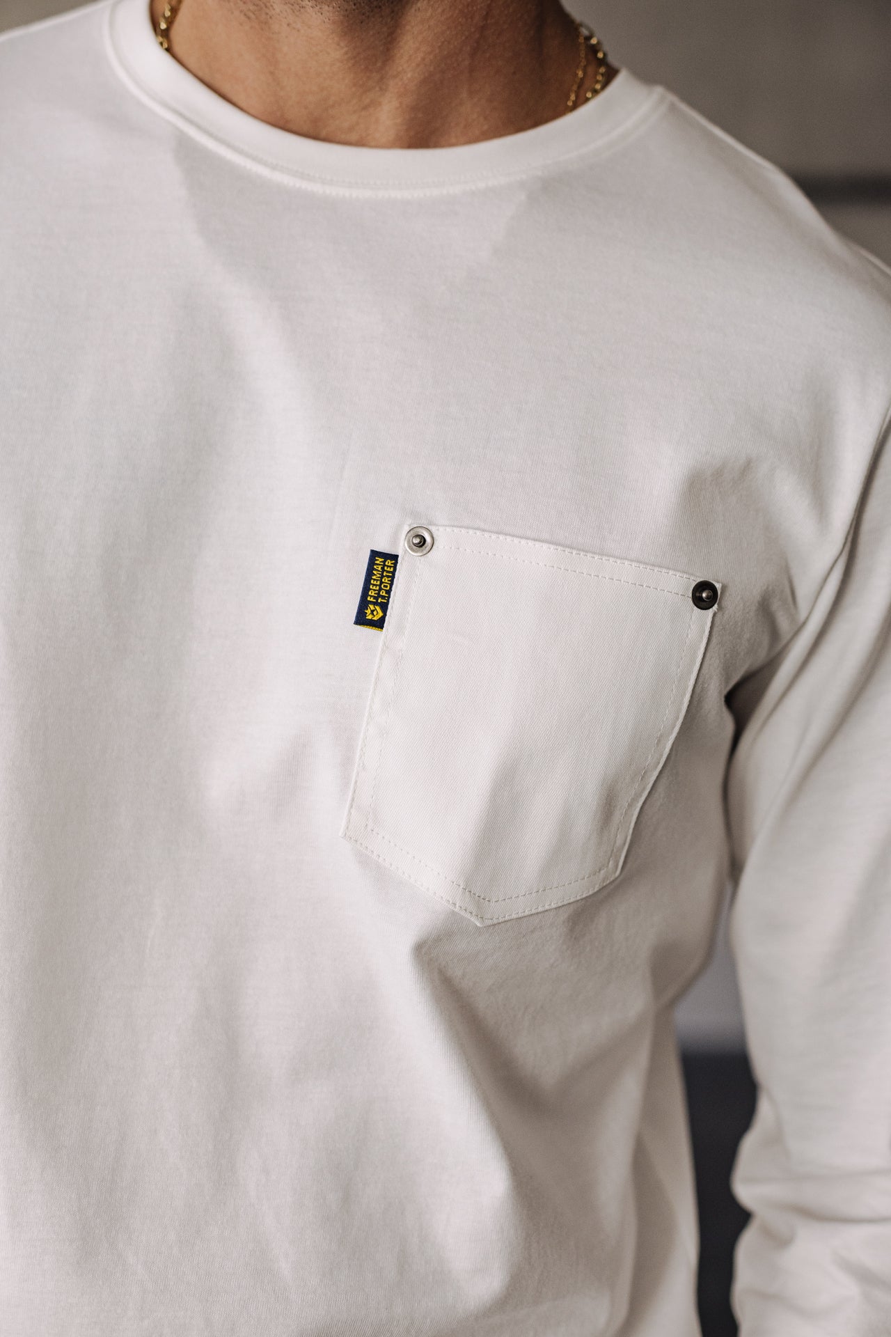 T-Shirt manches longues Hombres Tony Madison off white | Freeman T. Porter