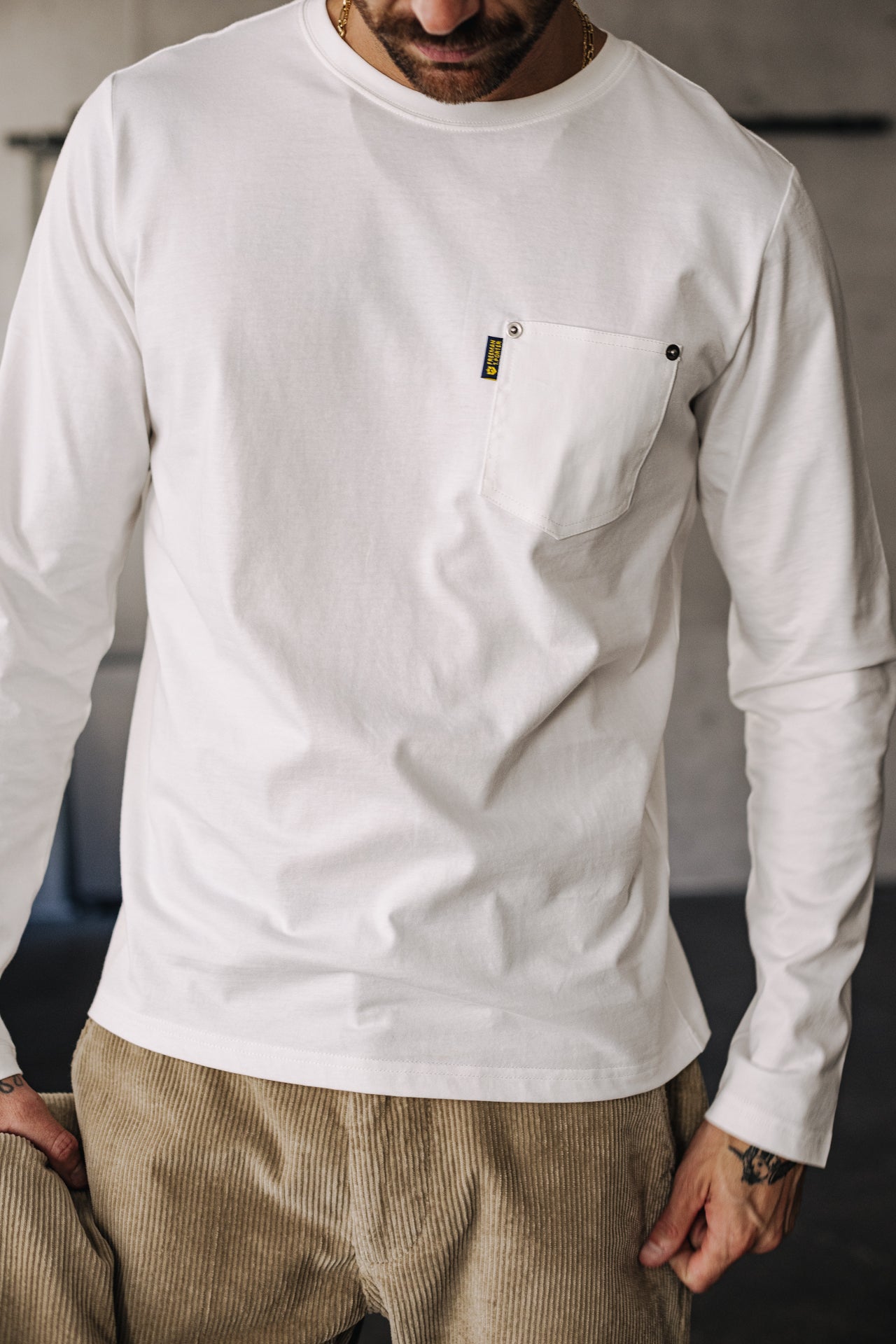 T-Shirt manches longues Hombres Tony Madison off white | Freeman T. Porter