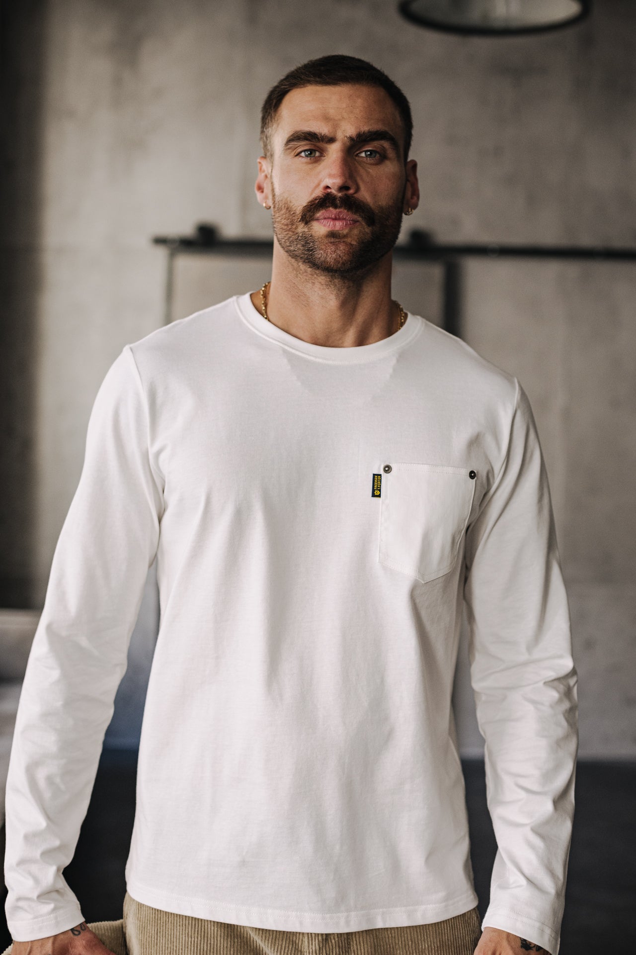 T-Shirt manches longues Hombres Tony Madison off white | Freeman T. Porter