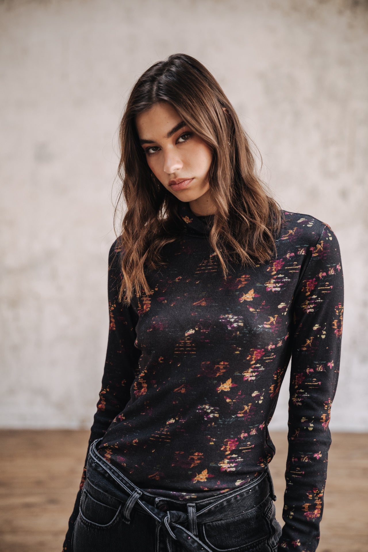 T-Shirt manches longues Femme Titya Fiory black | Freeman T. Porter