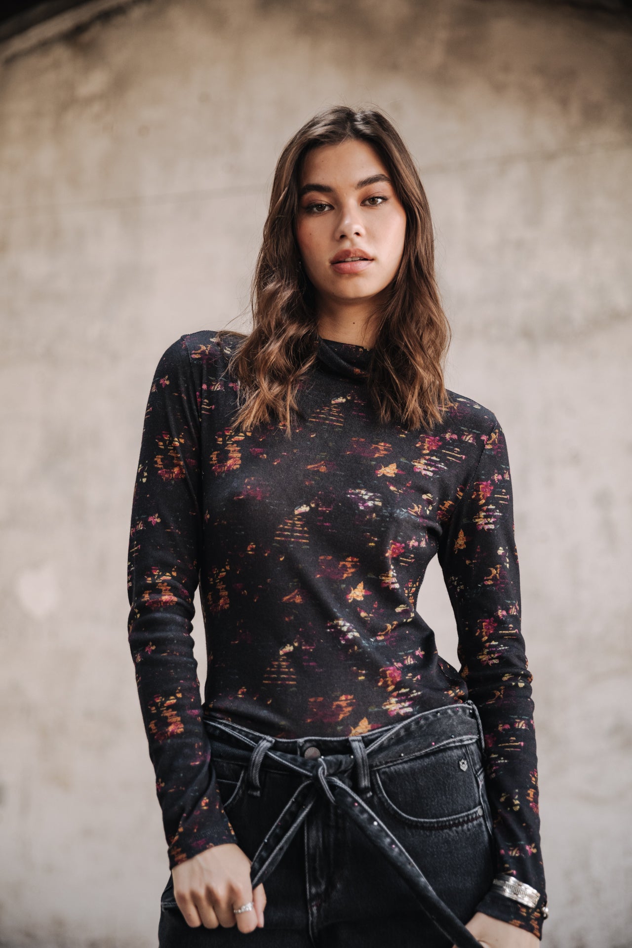 T-Shirt manches longues Woman Titya Fiory black | Freeman T. Porter