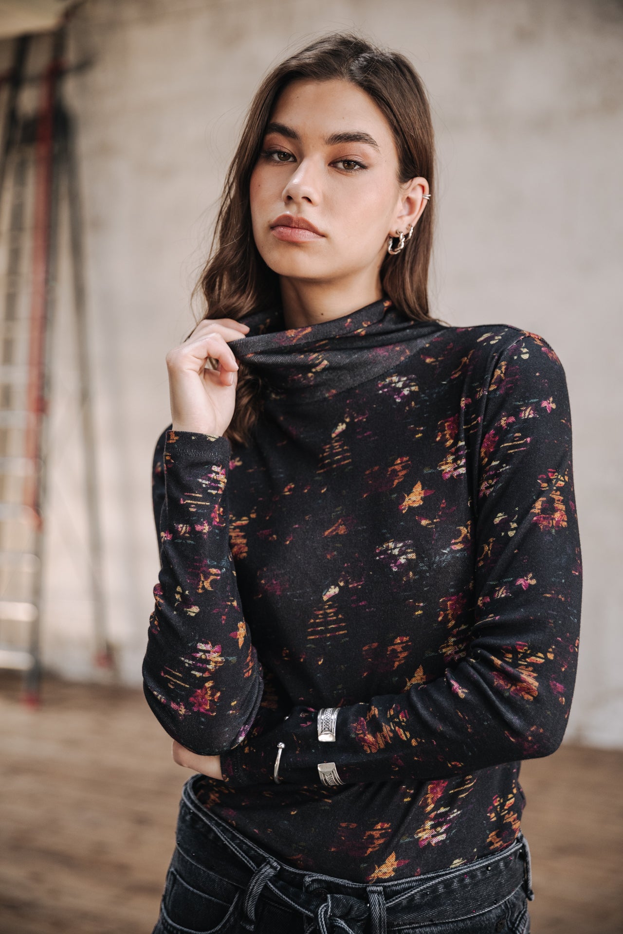 T-Shirt manches longues Woman Titya Fiory black | Freeman T. Porter