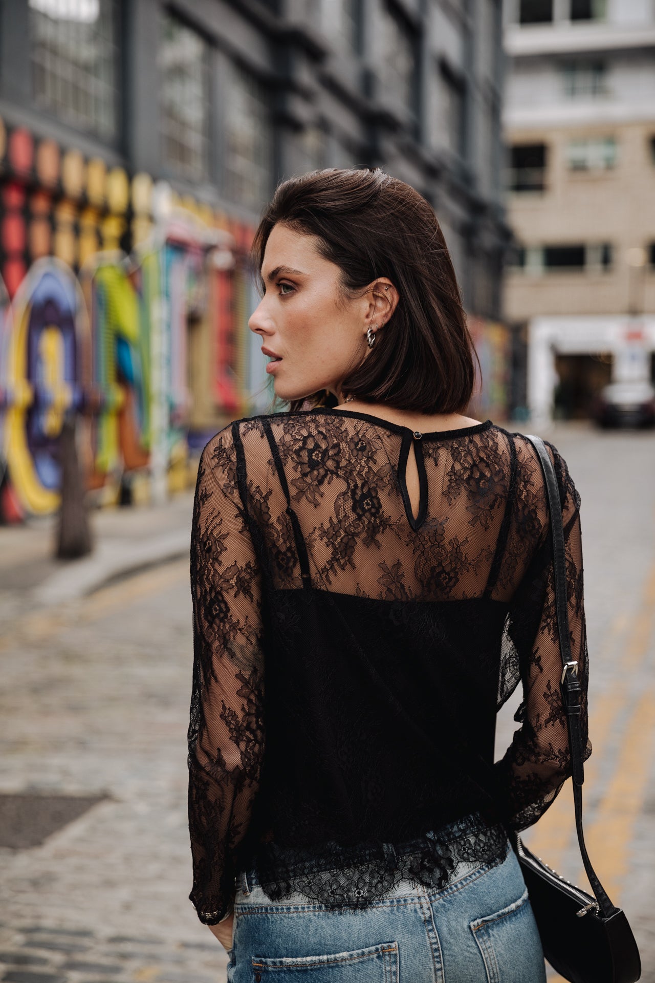 Top manches longues Femme Tomine Lace black | Freeman T. Porter