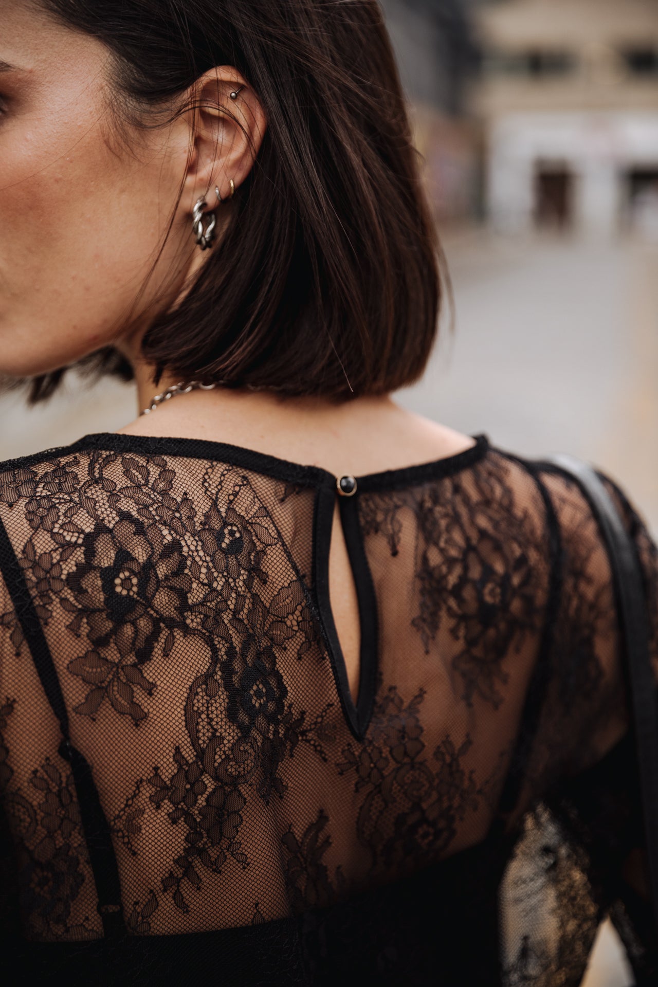 Top manches longues Femme Tomine Lace black | Freeman T. Porter