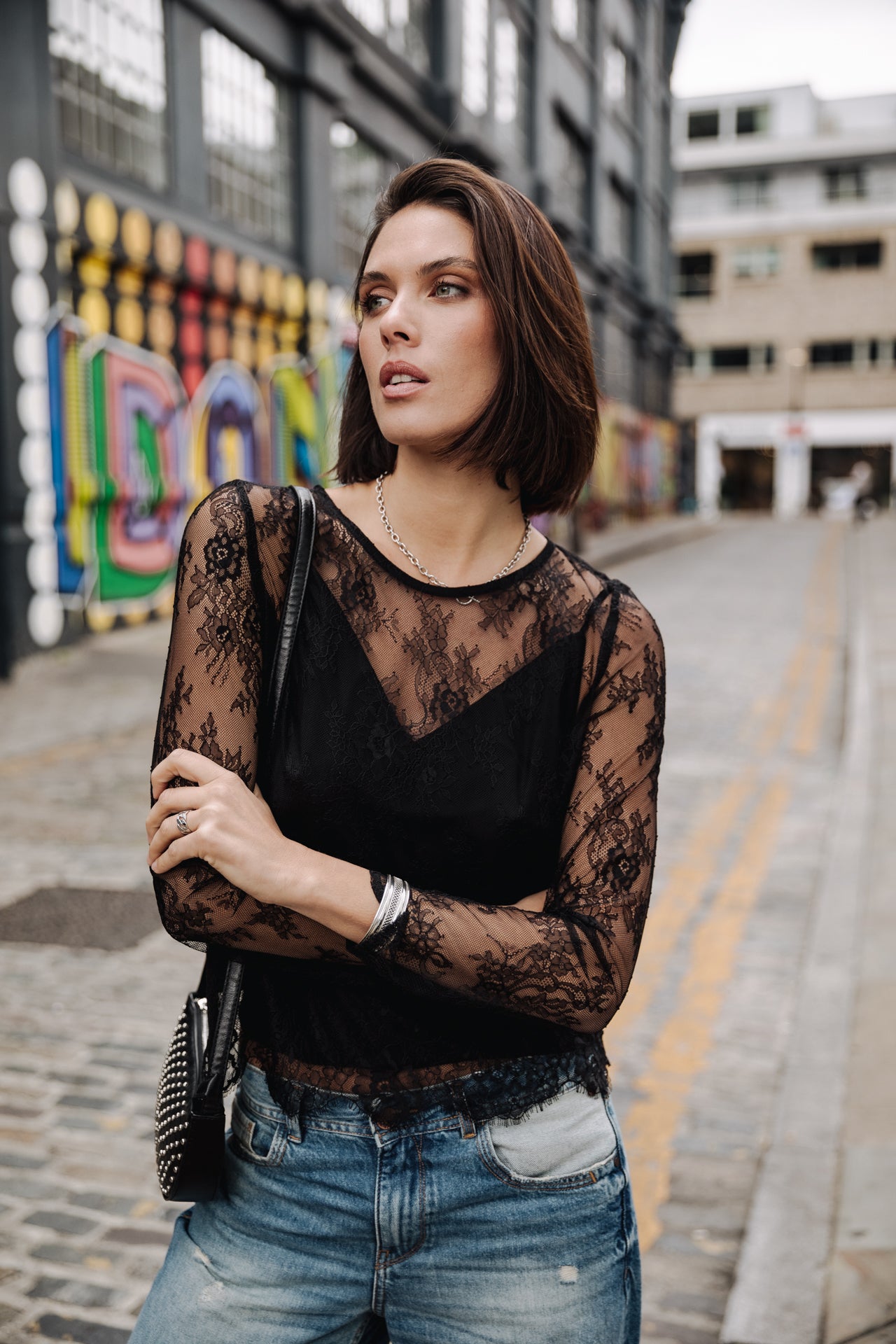 Top manches longues Femme Tomine Lace black | Freeman T. Porter