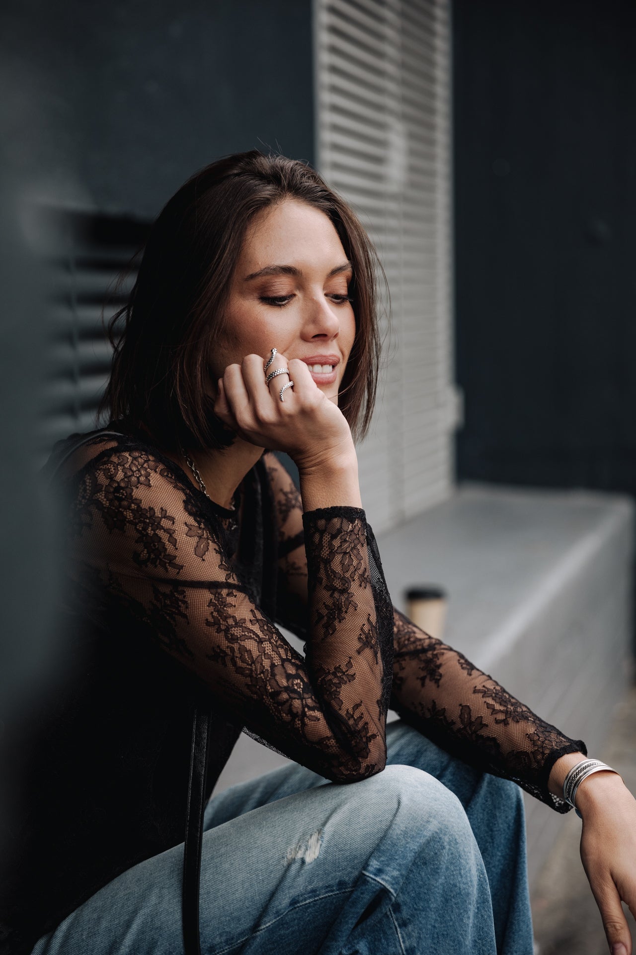 Top manches longues Femme Tomine Lace black | Freeman T. Porter