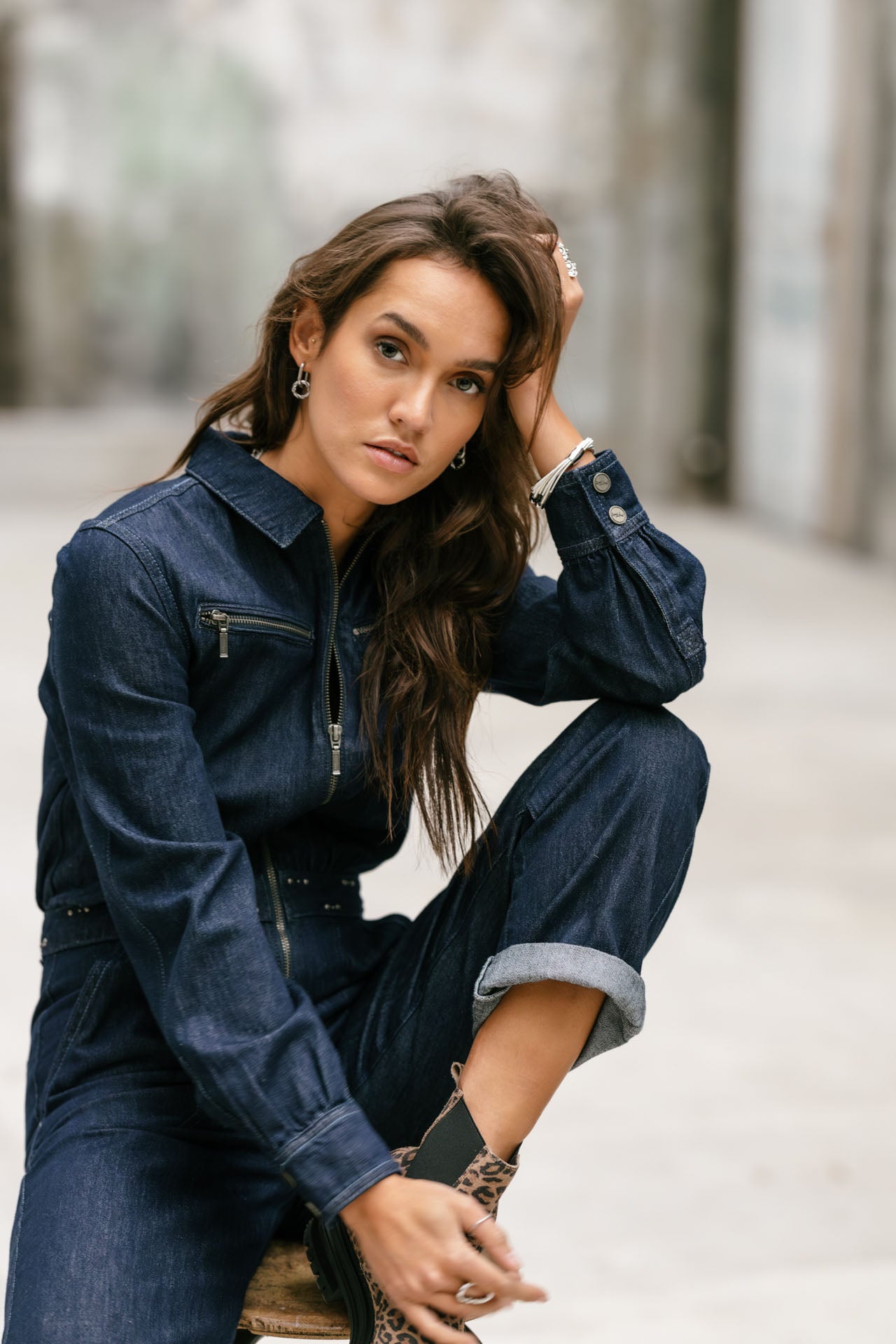 Combinaison Frau Martha LS Denim mississippi | Freeman T. Porter