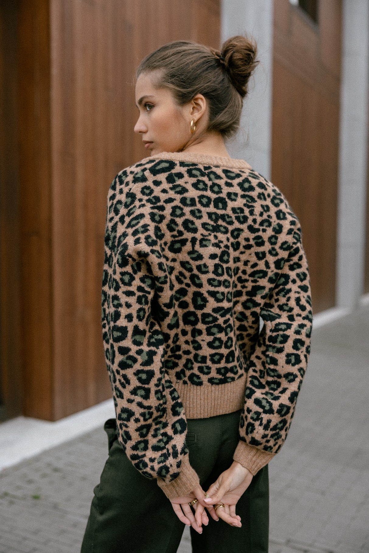 Cárdigan de leopardo Mujer Gildas Roar fauve | Freeman T. Porter