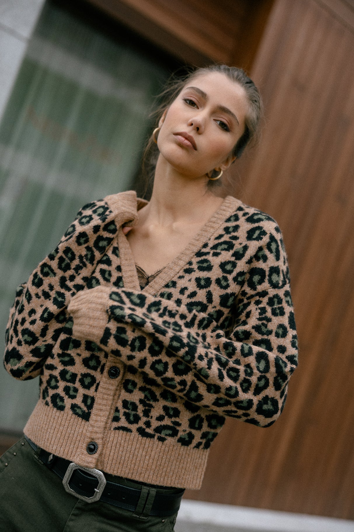 Cardigan léopard Femme Gildas Roar fauve | Freeman T. Porter