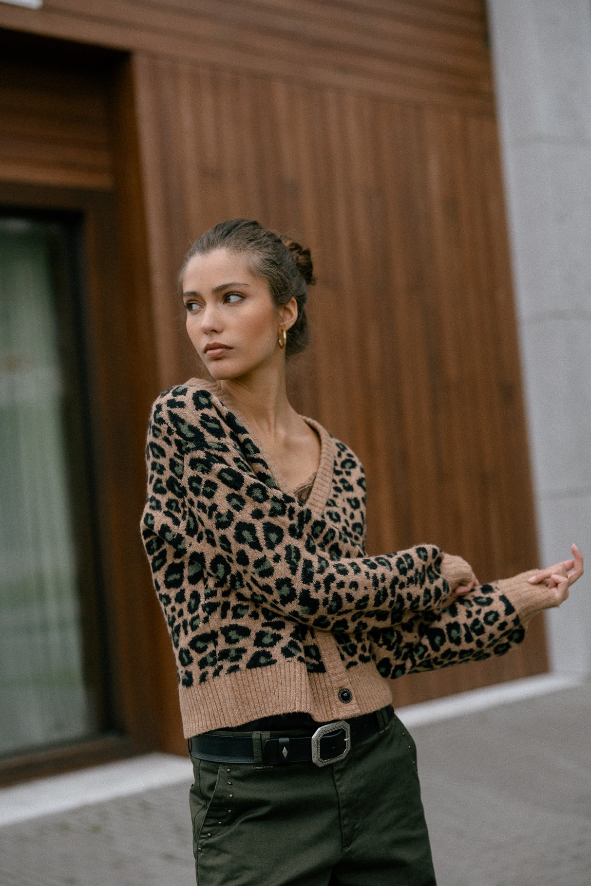 Cardigan léopard Femme Gildas Roar fauve | Freeman T. Porter