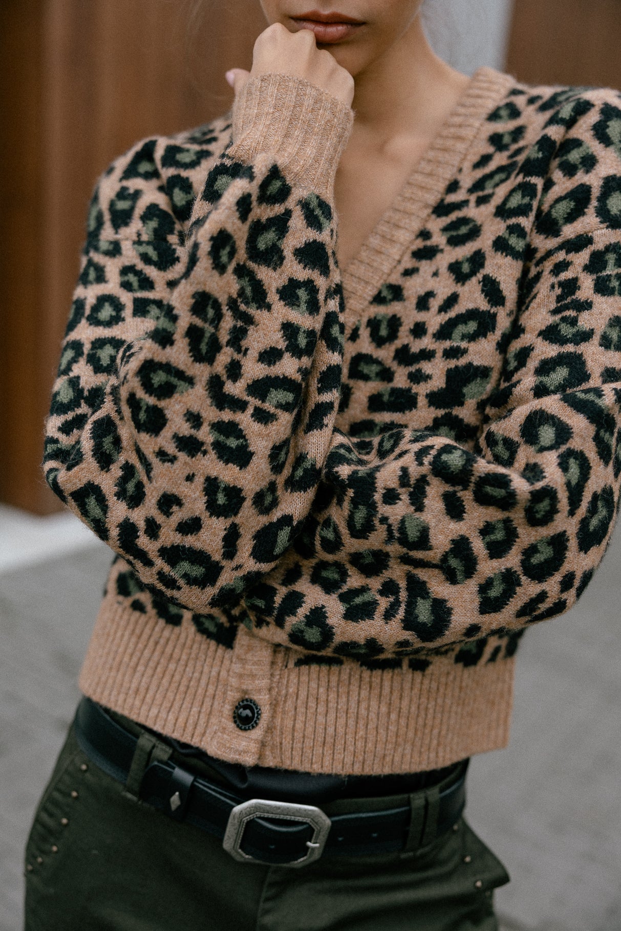 Cardigan léopard Femme Gildas Roar fauve | Freeman T. Porter