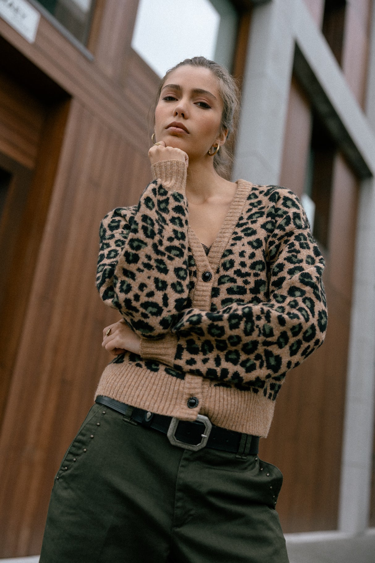 Cardigan léopard Femme Gildas Roar fauve | Freeman T. Porter