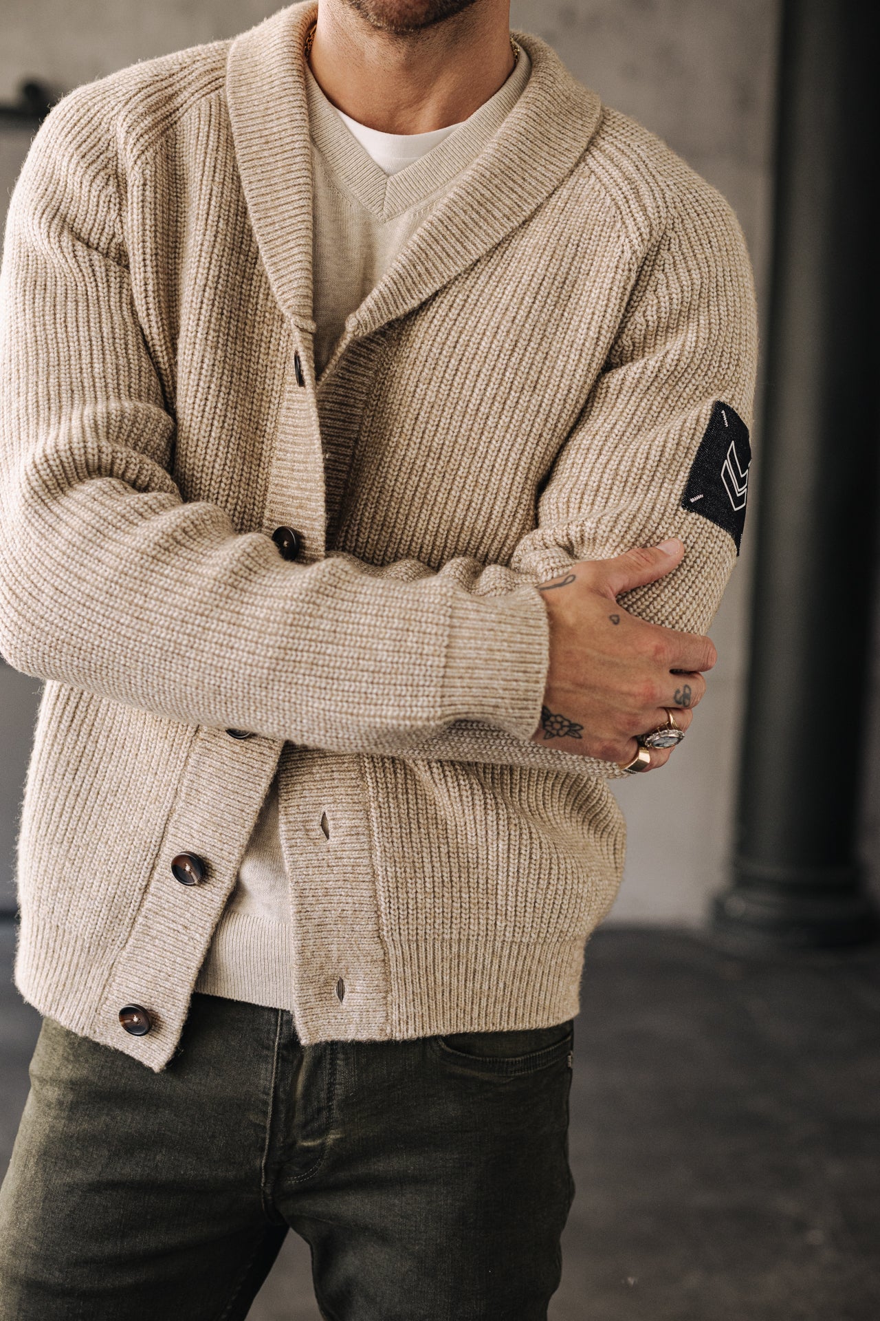 Cardigan Mann Ralph Bellagio beige | Freeman T. Porter